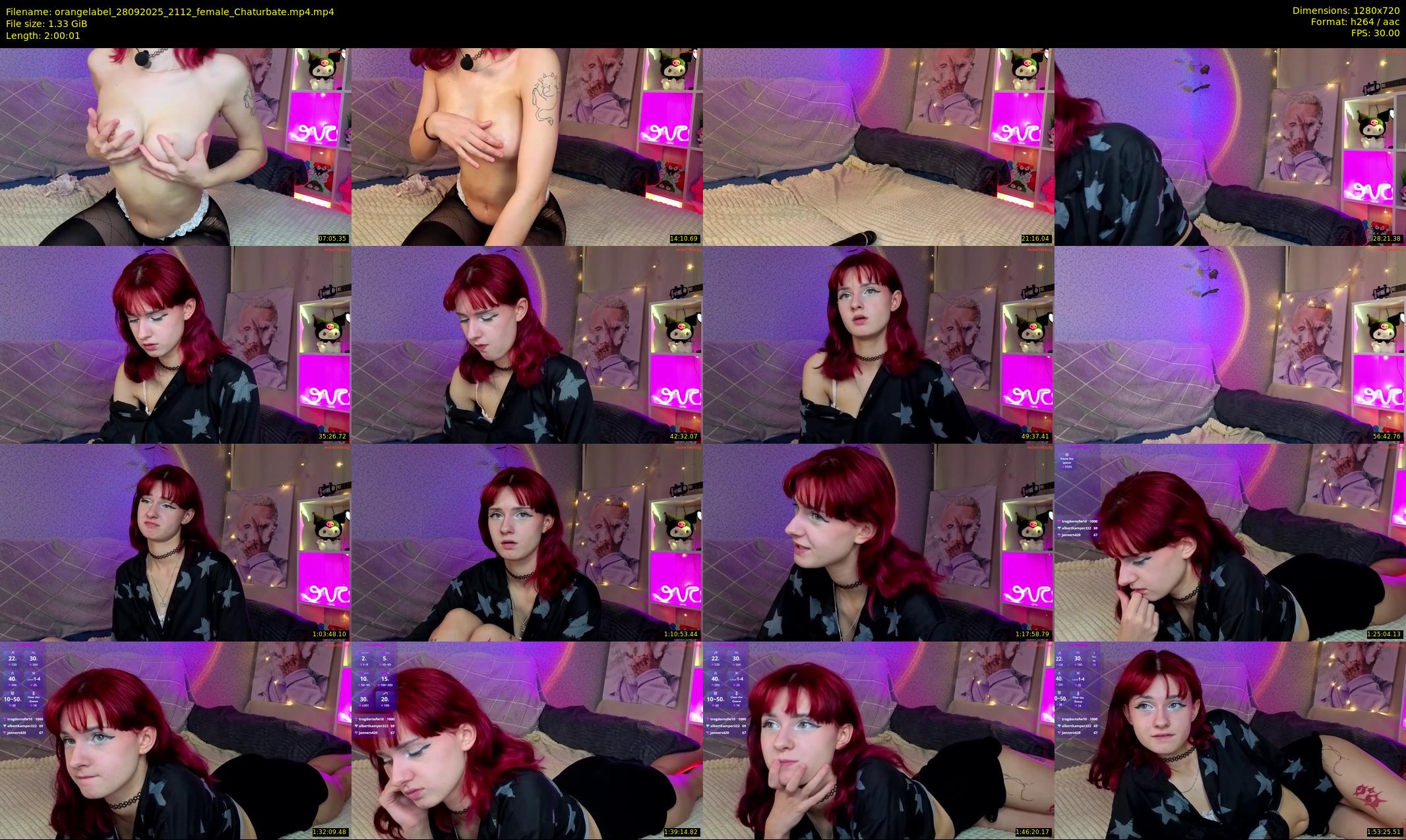 orangelabel — 121 minute Chaturbate female cam show recording, 720p, Sep 28, 2025