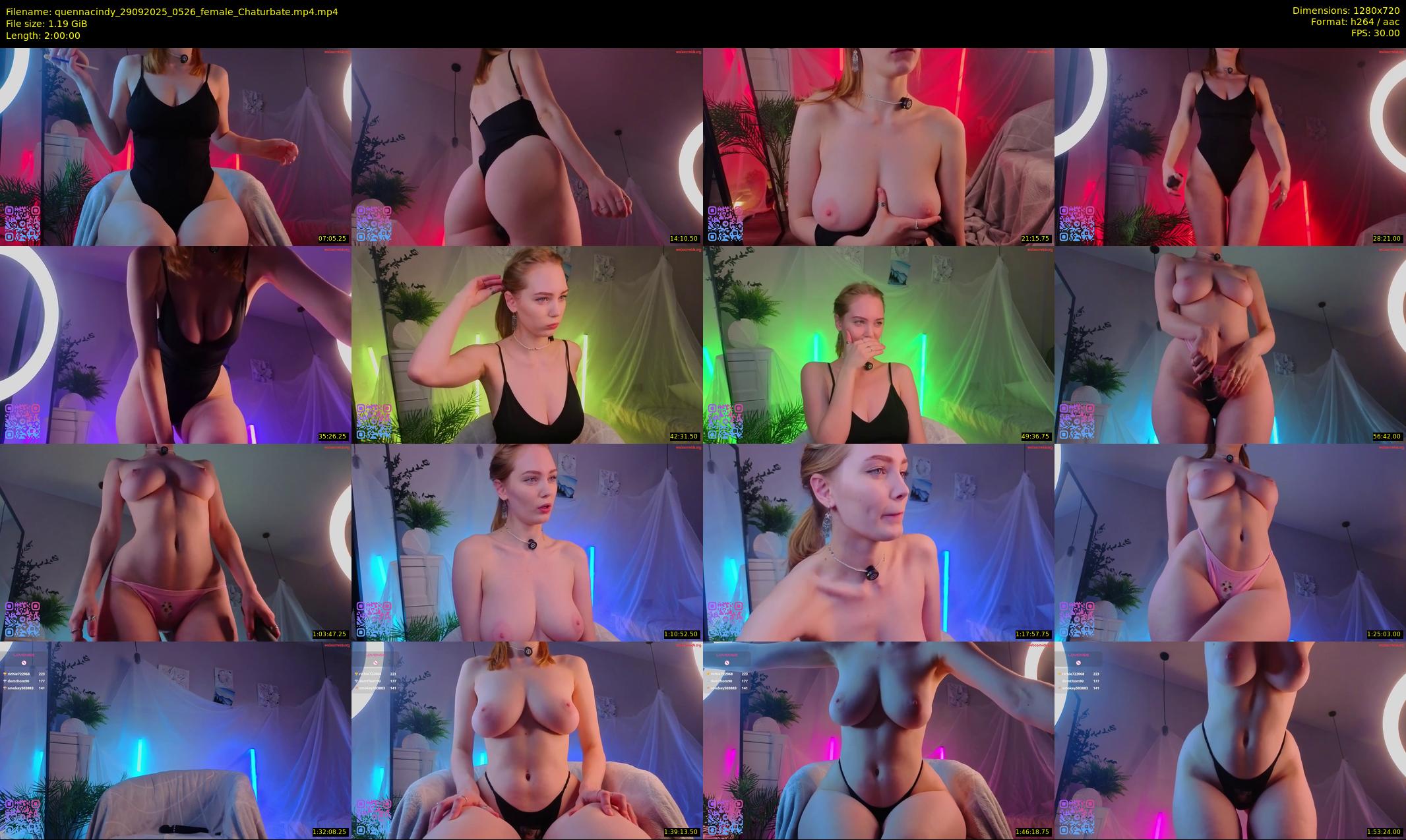 quennacindy — 120 minute Chaturbate female cam show recording, 720p, Sep 29, 2025