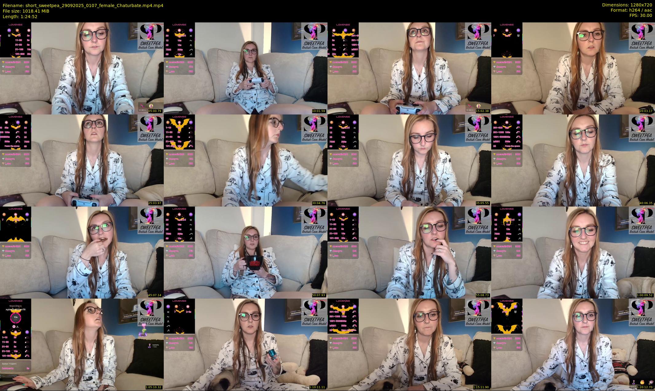 short_sweetpea — 85 minute Chaturbate female cam show recording, 720p, Sep 29, 2025
