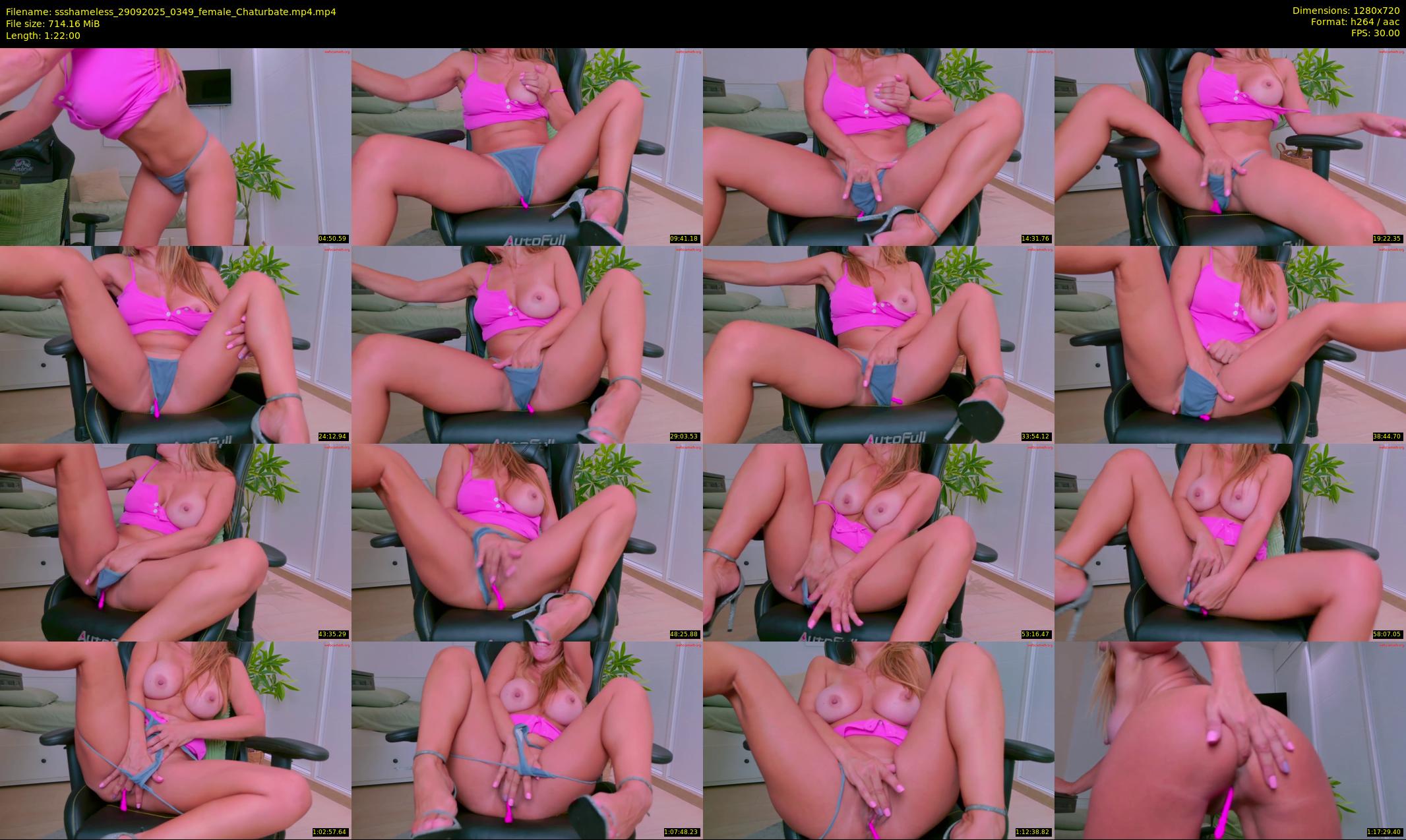 ssshameless — 82 minute Chaturbate female cam show recording, 720p, Sep 29, 2025