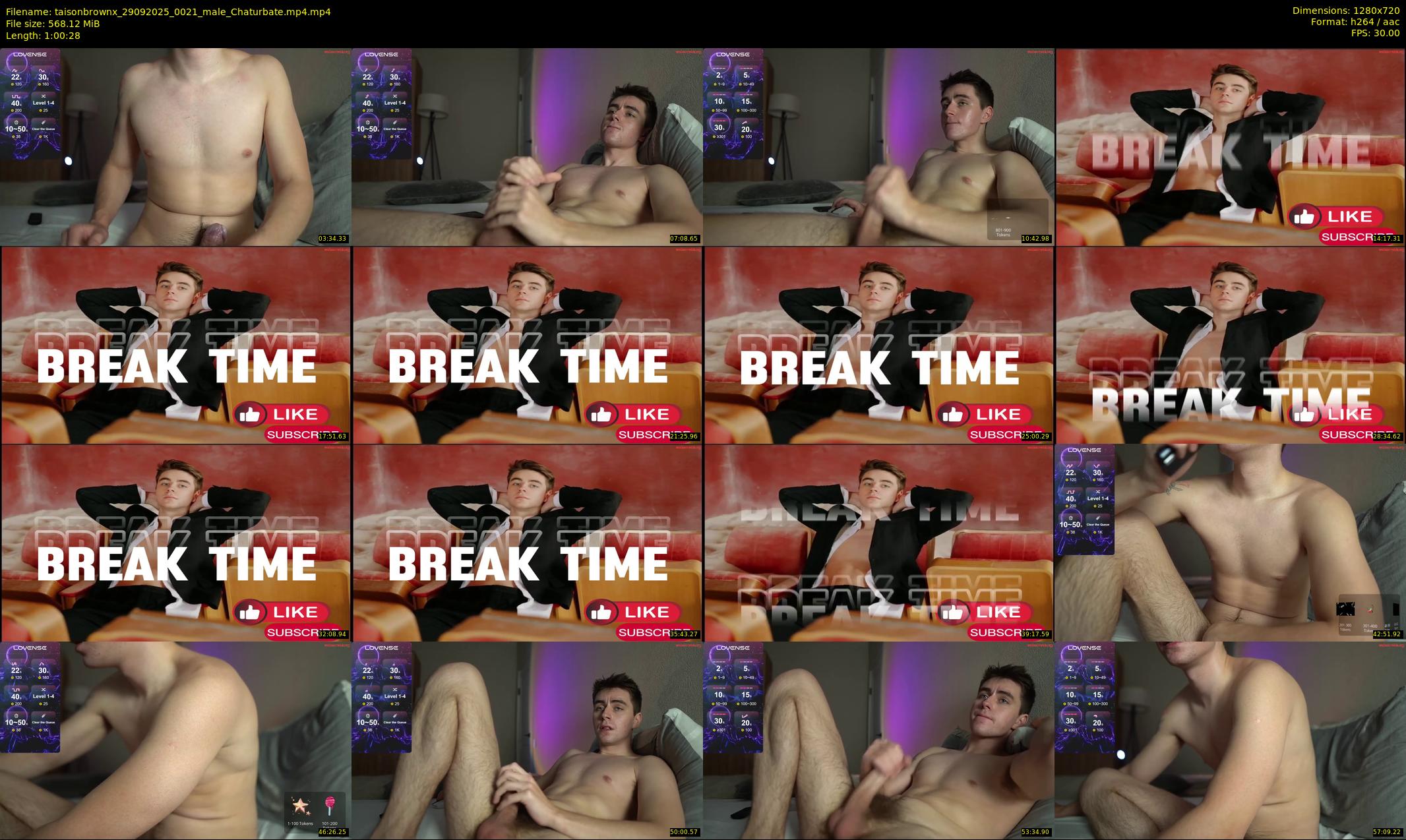 taisonbrownx — 61 minute Chaturbate male cam show recording, 720p, Sep 29, 2025