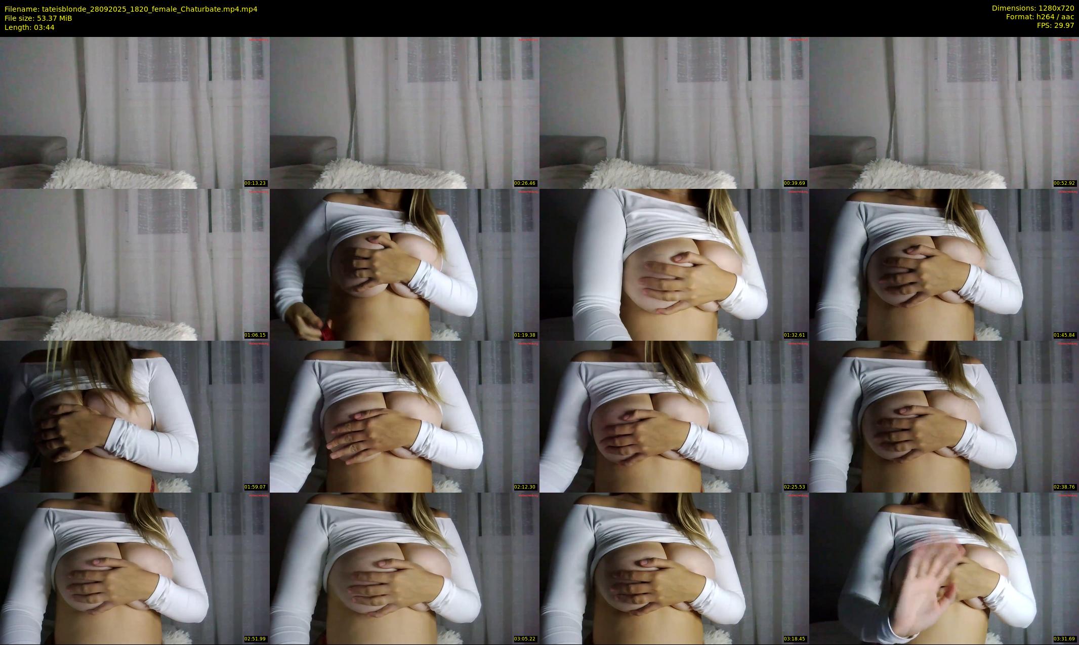 tateisblonde — 4 minute Chaturbate female cam show recording, 720p, Sep 28, 2025