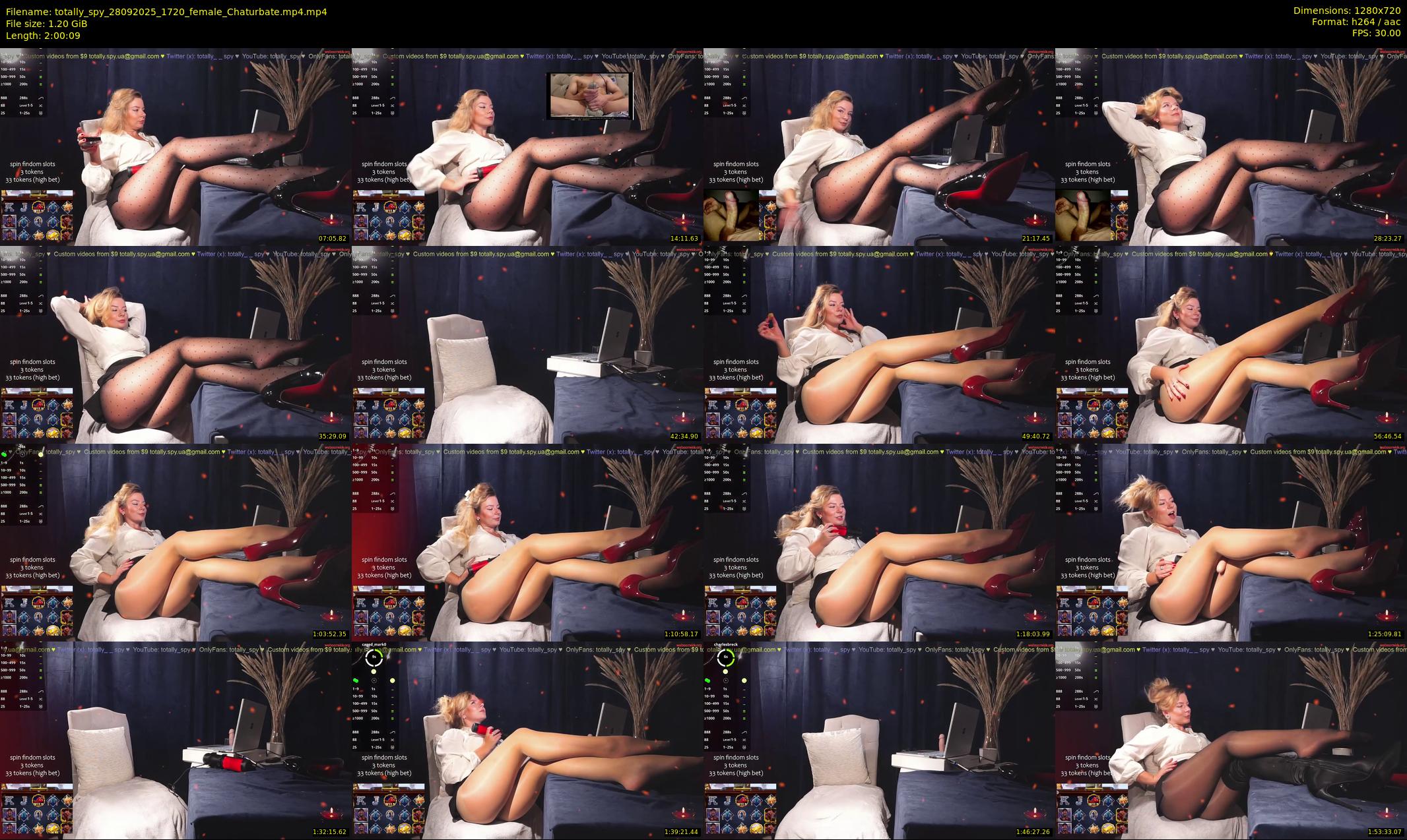 totally_spy — 121 minute Chaturbate female cam show recording, 720p, Sep 28, 2025