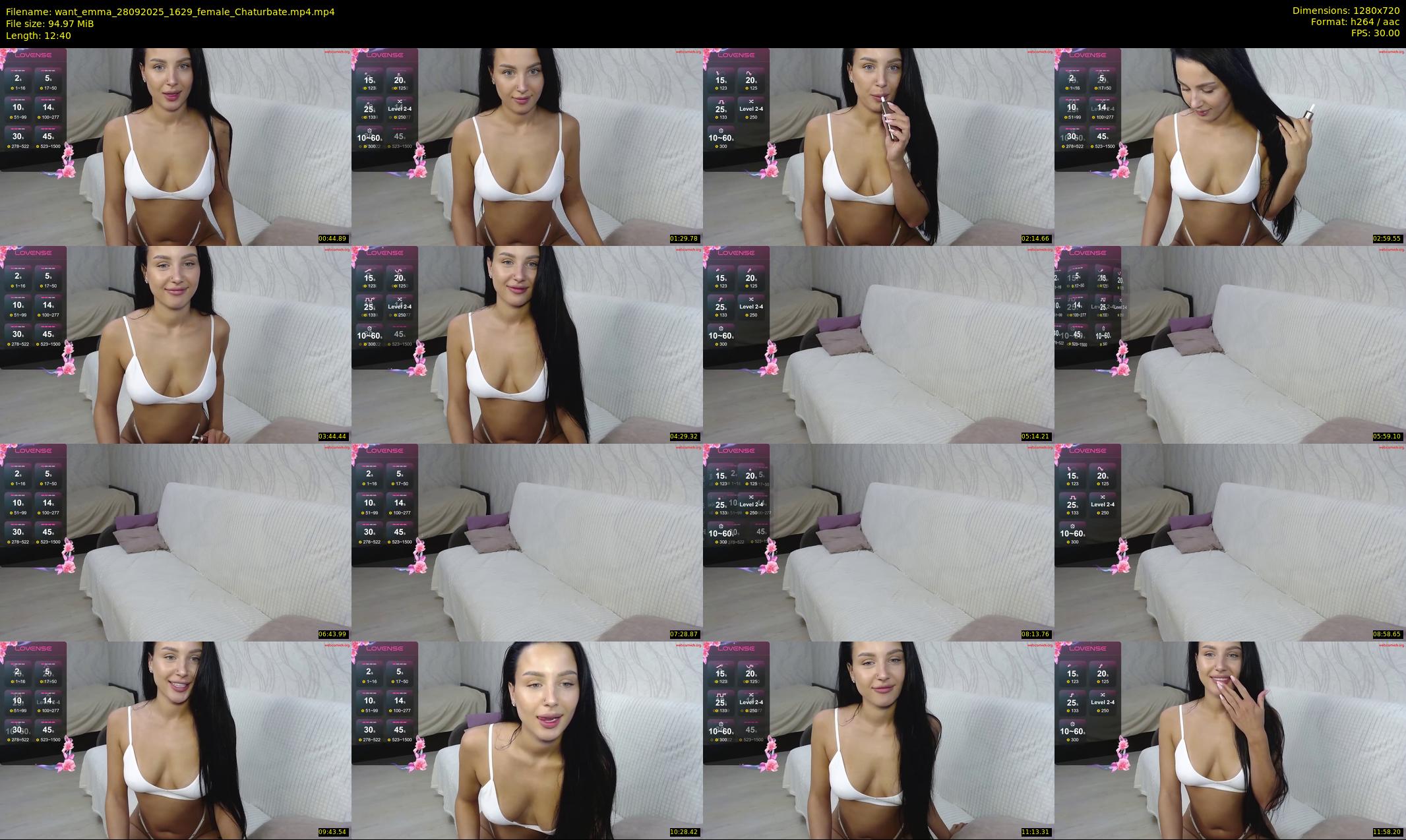 want_emma — 13 minute Chaturbate female cam show recording, 720p, Sep 28, 2025