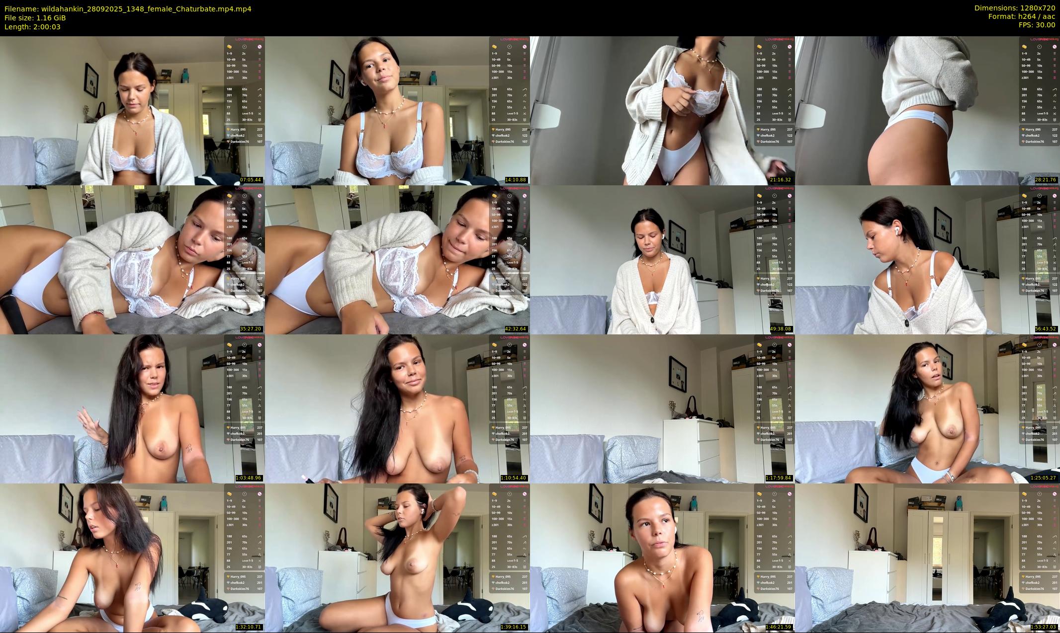 wildahankin — 121 minute Chaturbate female cam show recording, 720p, Sep 28, 2025