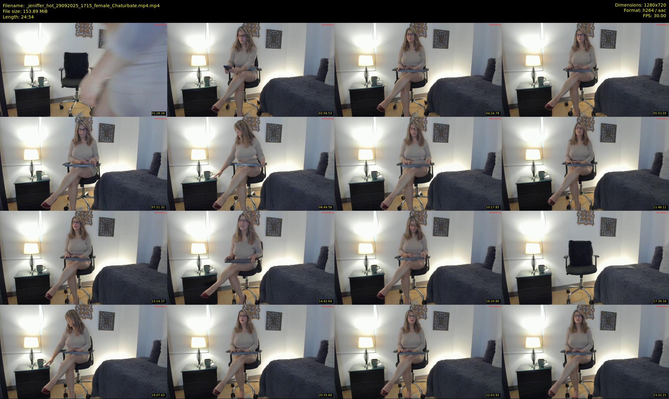 _jeniffer_hot — 25 minute Chaturbate female cam show recording, 720p, Sep 29, 2025