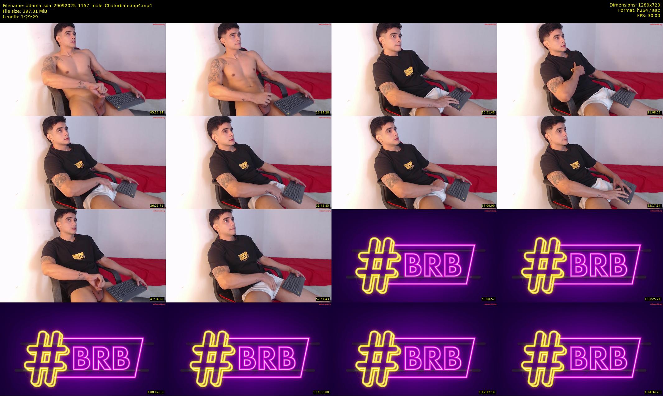adama_soa — 90 minute Chaturbate male cam show recording, 720p, Sep 29, 2025