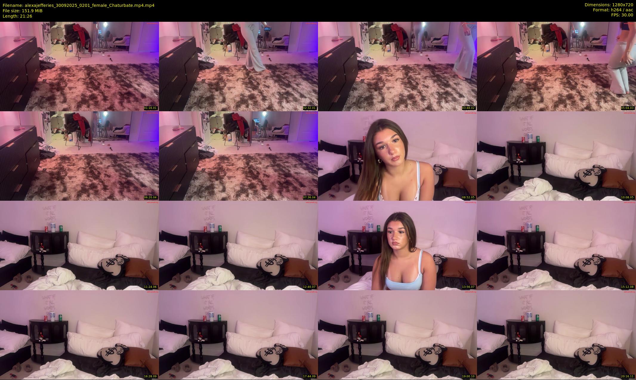 alexajefferies — 22 minute Chaturbate female cam show recording, 720p, Sep 30, 2025