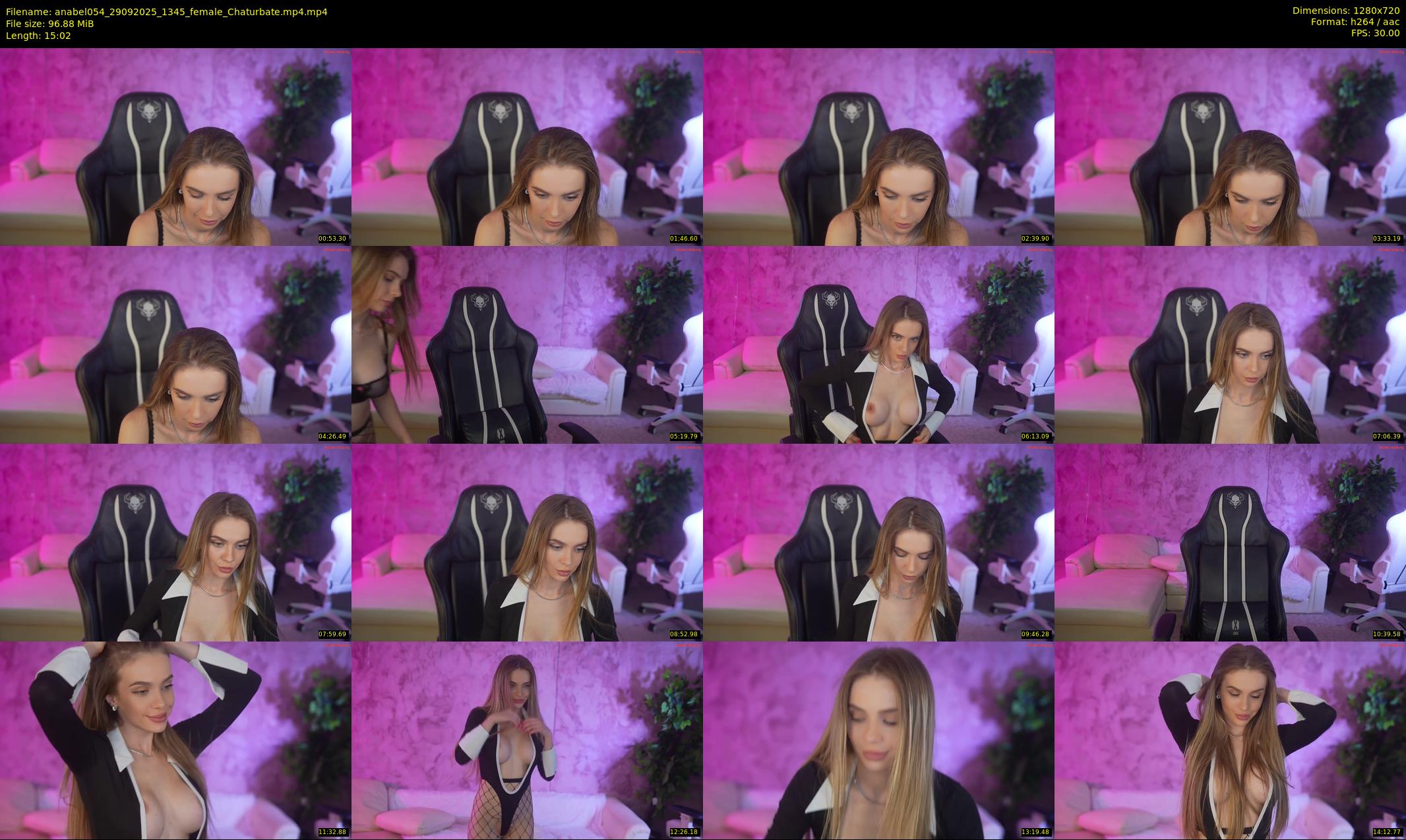 anabel054 — 16 minute Chaturbate female cam show recording, 720p, Sep 29, 2025
