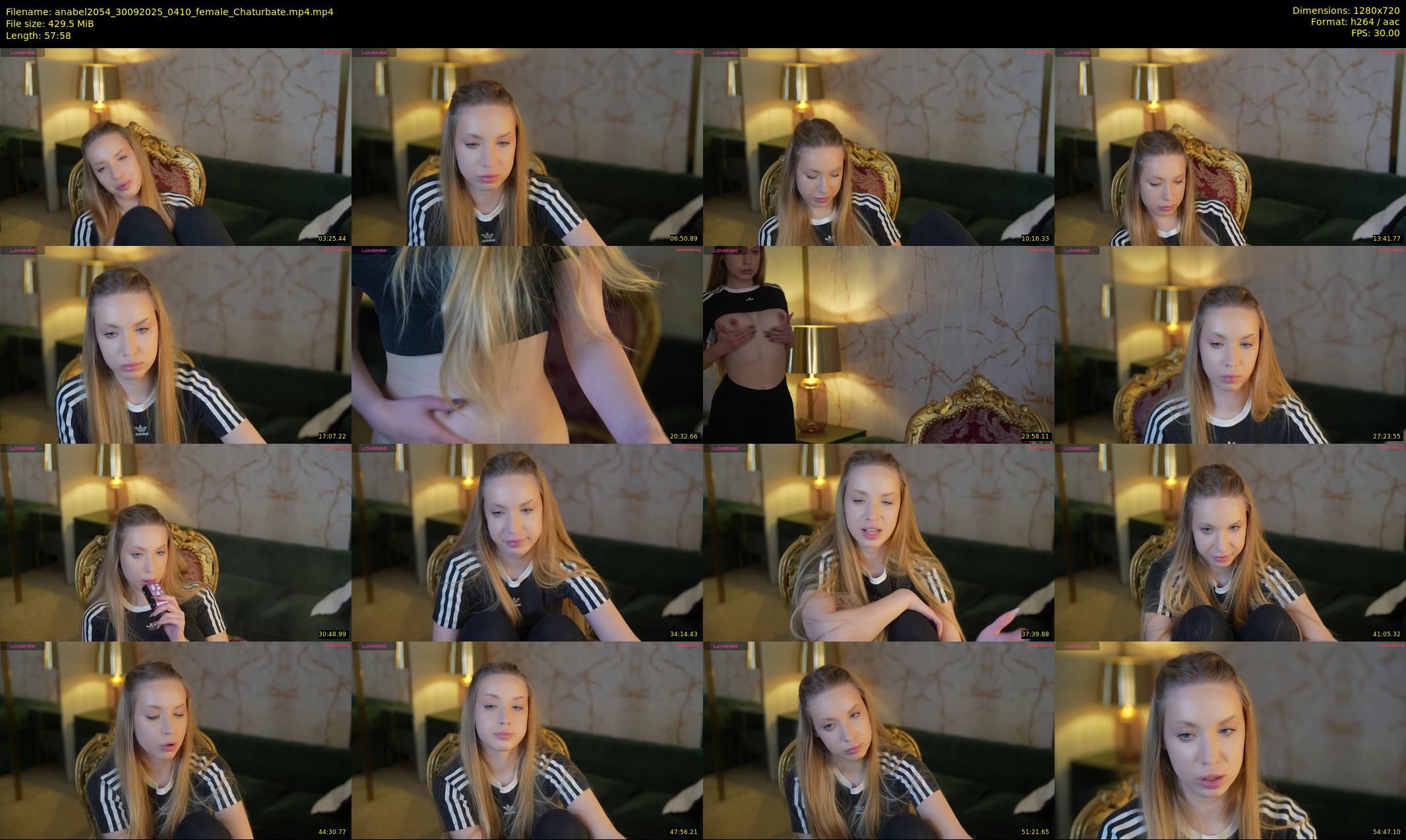 anabel2054 — 58 minute Chaturbate female cam show recording, 720p, Sep 30, 2025