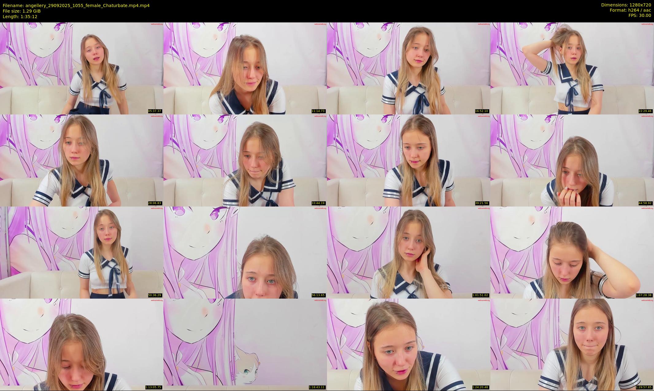 angellery — 96 minute Chaturbate female cam show recording, 720p, Sep 29, 2025