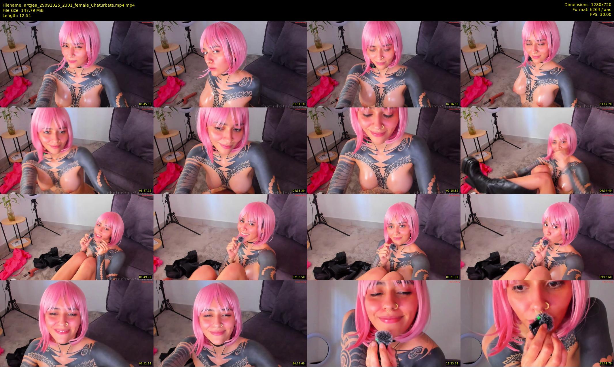 artgea — 13 minute Chaturbate female cam show recording, 720p, Sep 29, 2025
