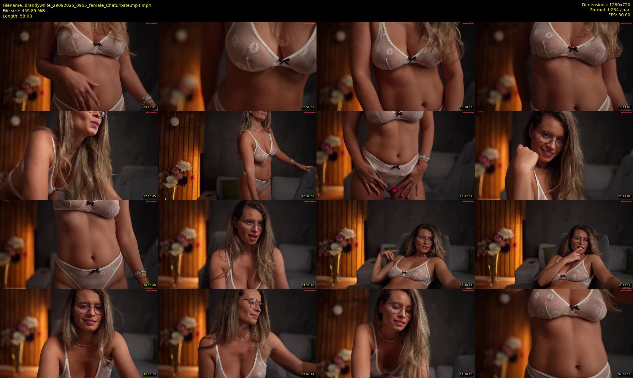 brandywhite — 59 minute Chaturbate female cam show recording, 720p, Sep 29, 2025