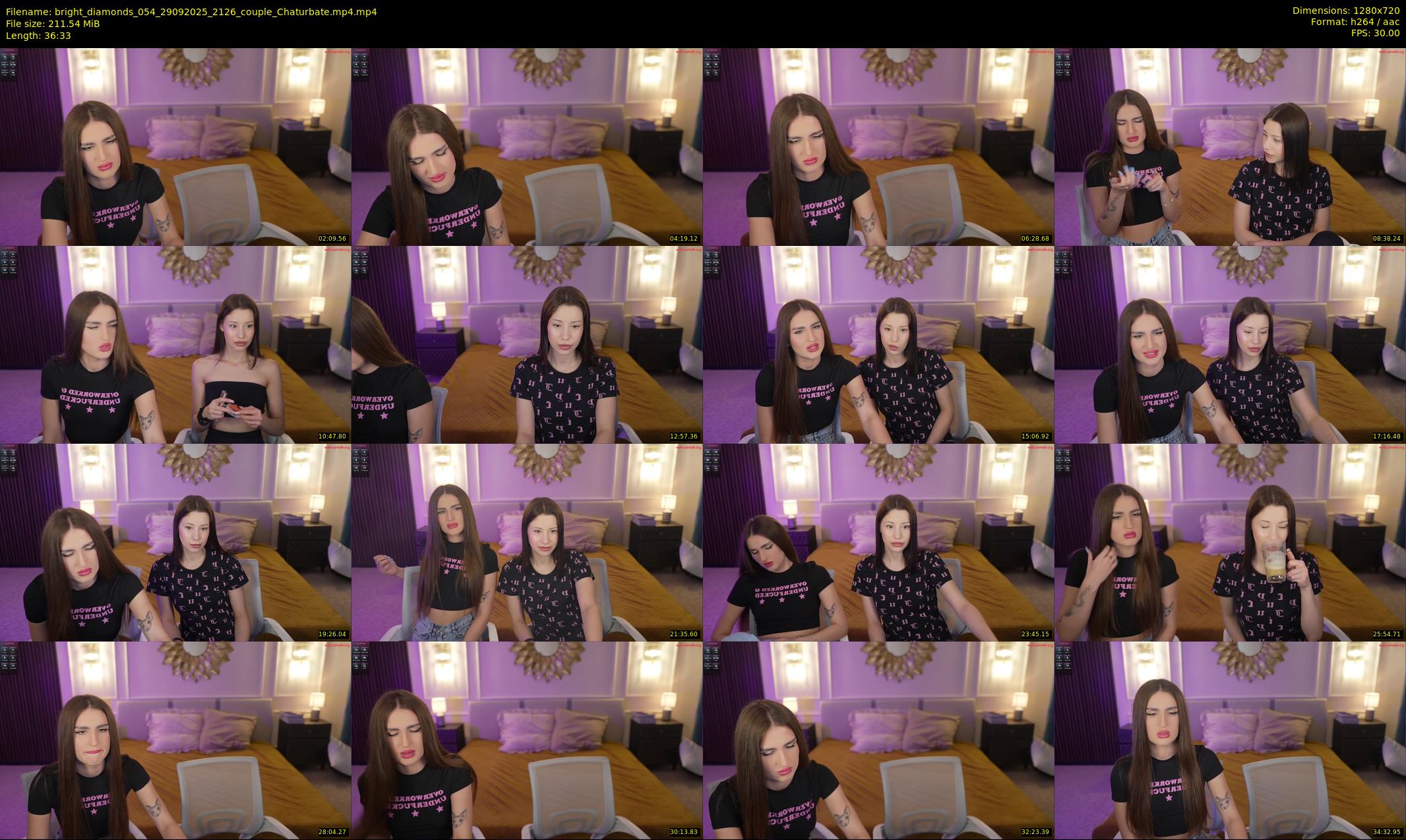 bright_diamonds_054 — 37 minute Chaturbate couple cam show recording, 720p, Sep 29, 2025