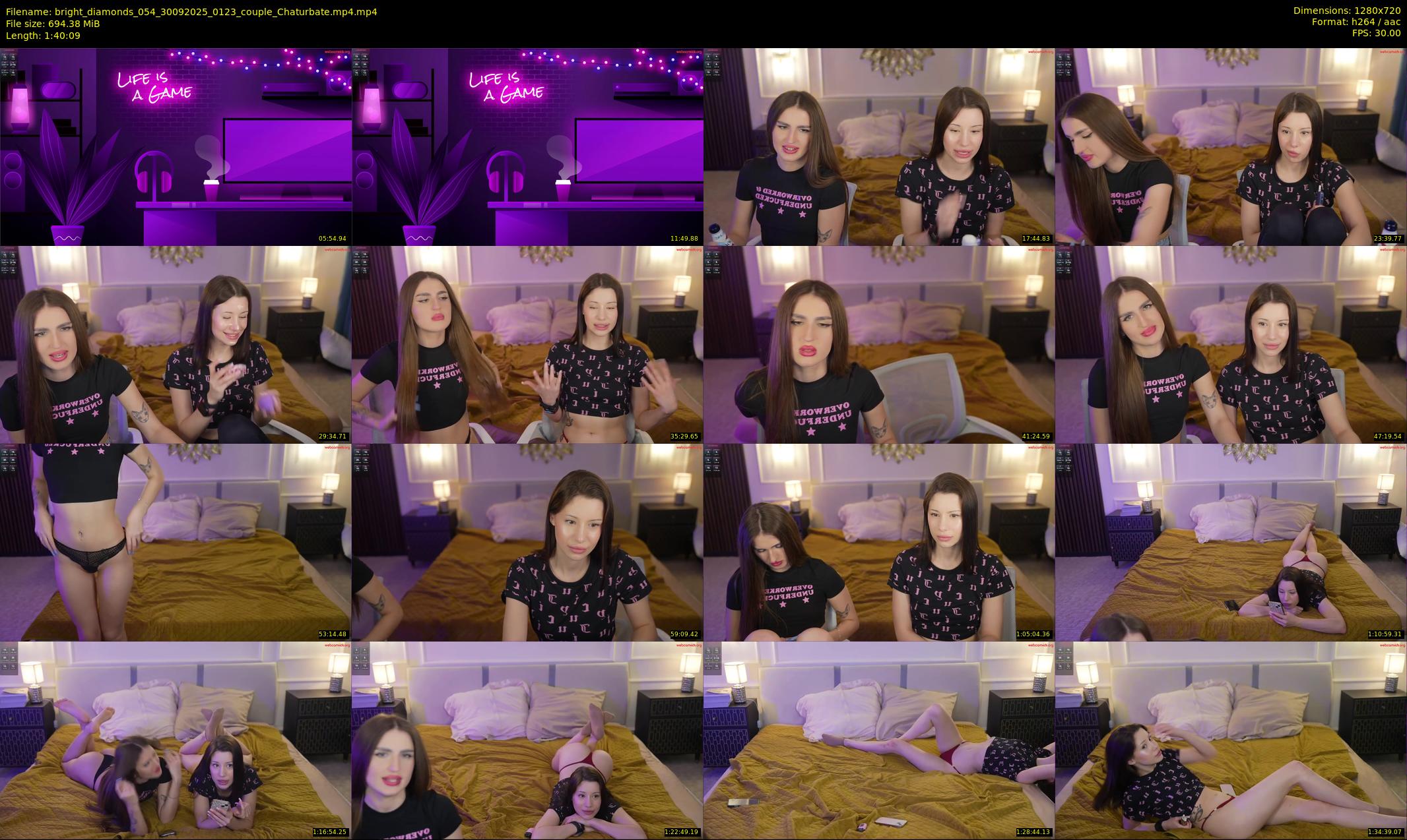 bright_diamonds_054 — 101 minute Chaturbate couple cam show recording, 720p, Sep 30, 2025