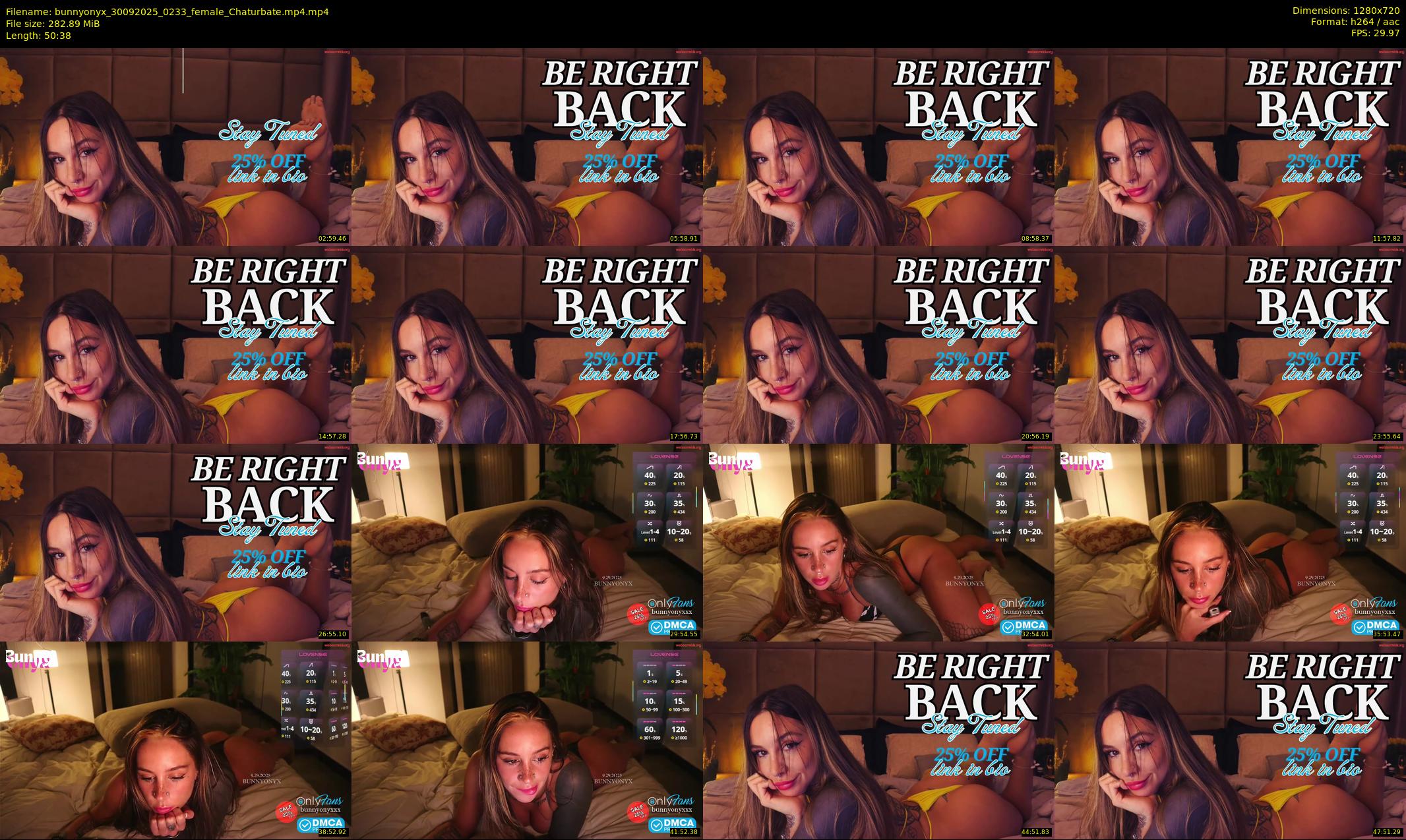bunnyonyx — 51 minute Chaturbate female cam show recording, 720p, Sep 30, 2025