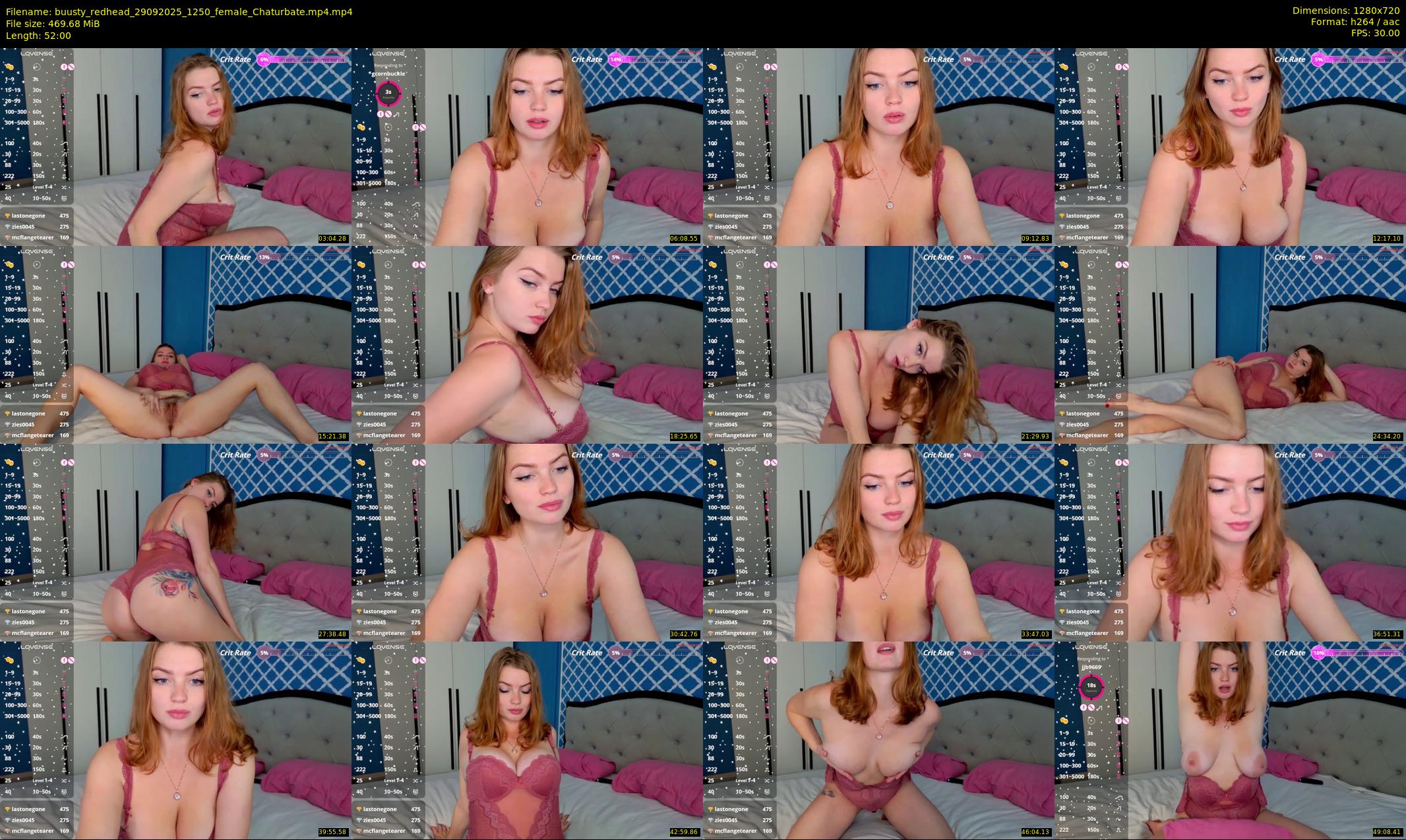 buusty_redhead — 52 minute Chaturbate female cam show recording, 720p, Sep 29, 2025