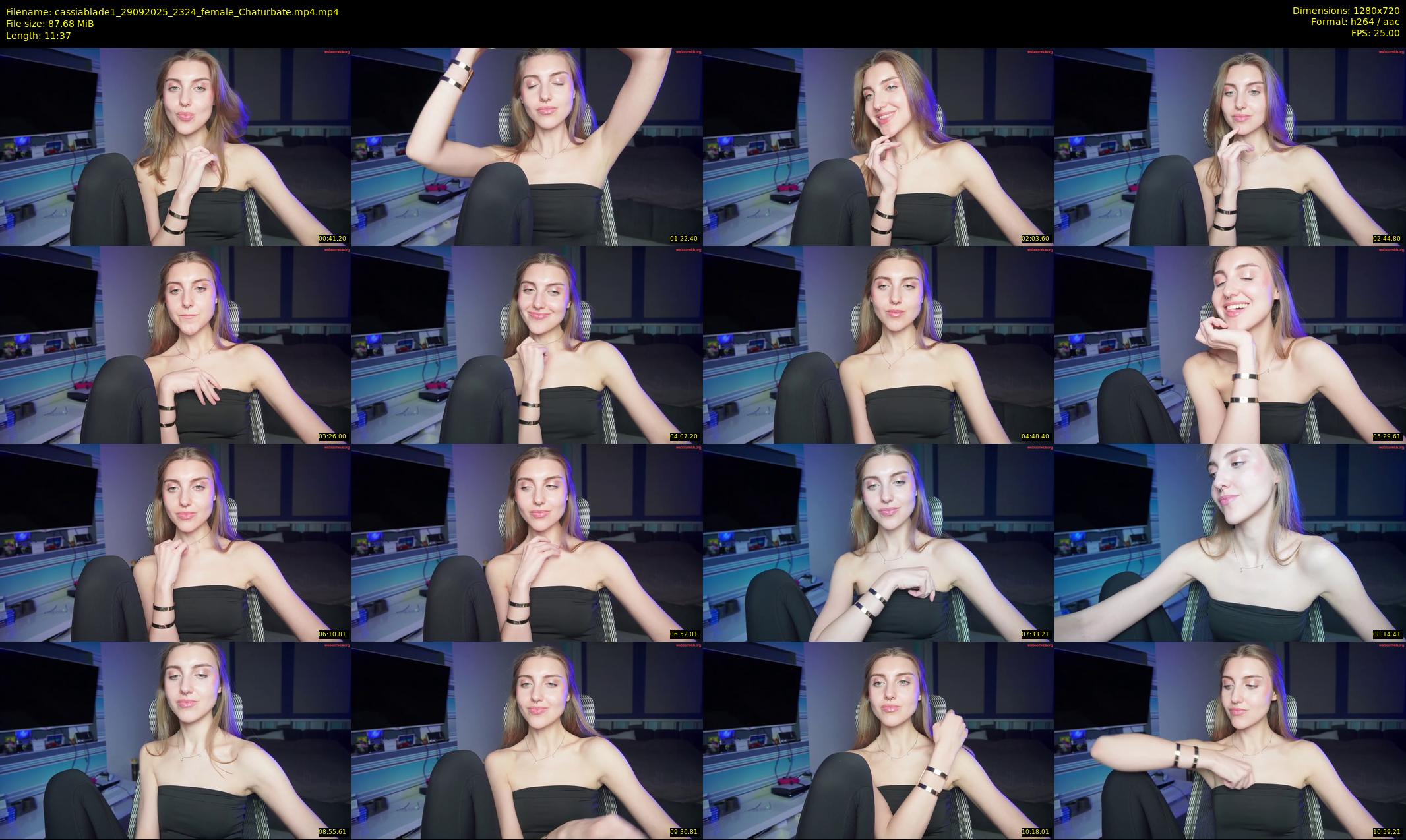 cassiablade1 — 12 minute Chaturbate female cam show recording, 720p, Sep 29, 2025