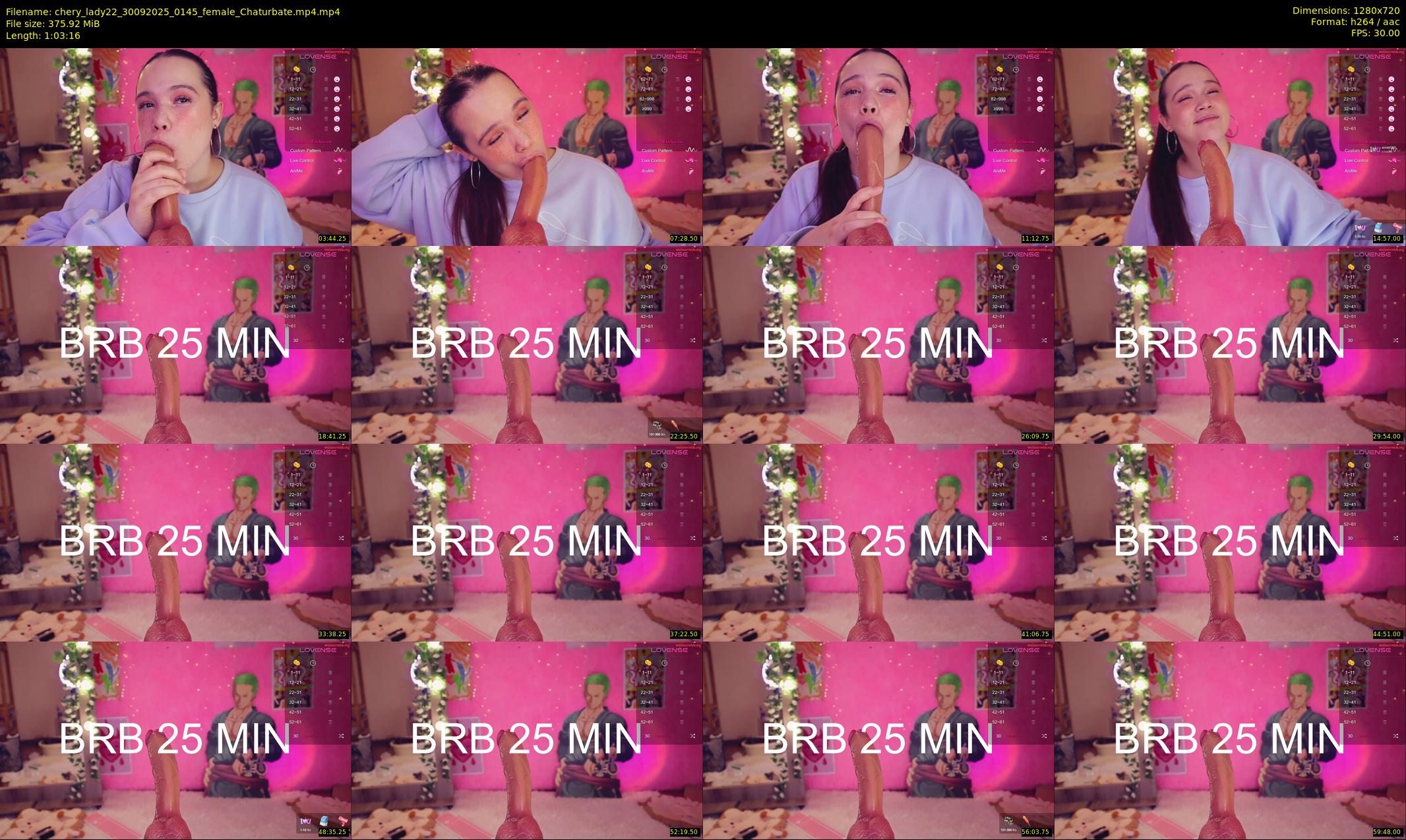 chery_lady22 — 64 minute Chaturbate female cam show recording, 720p, Sep 30, 2025