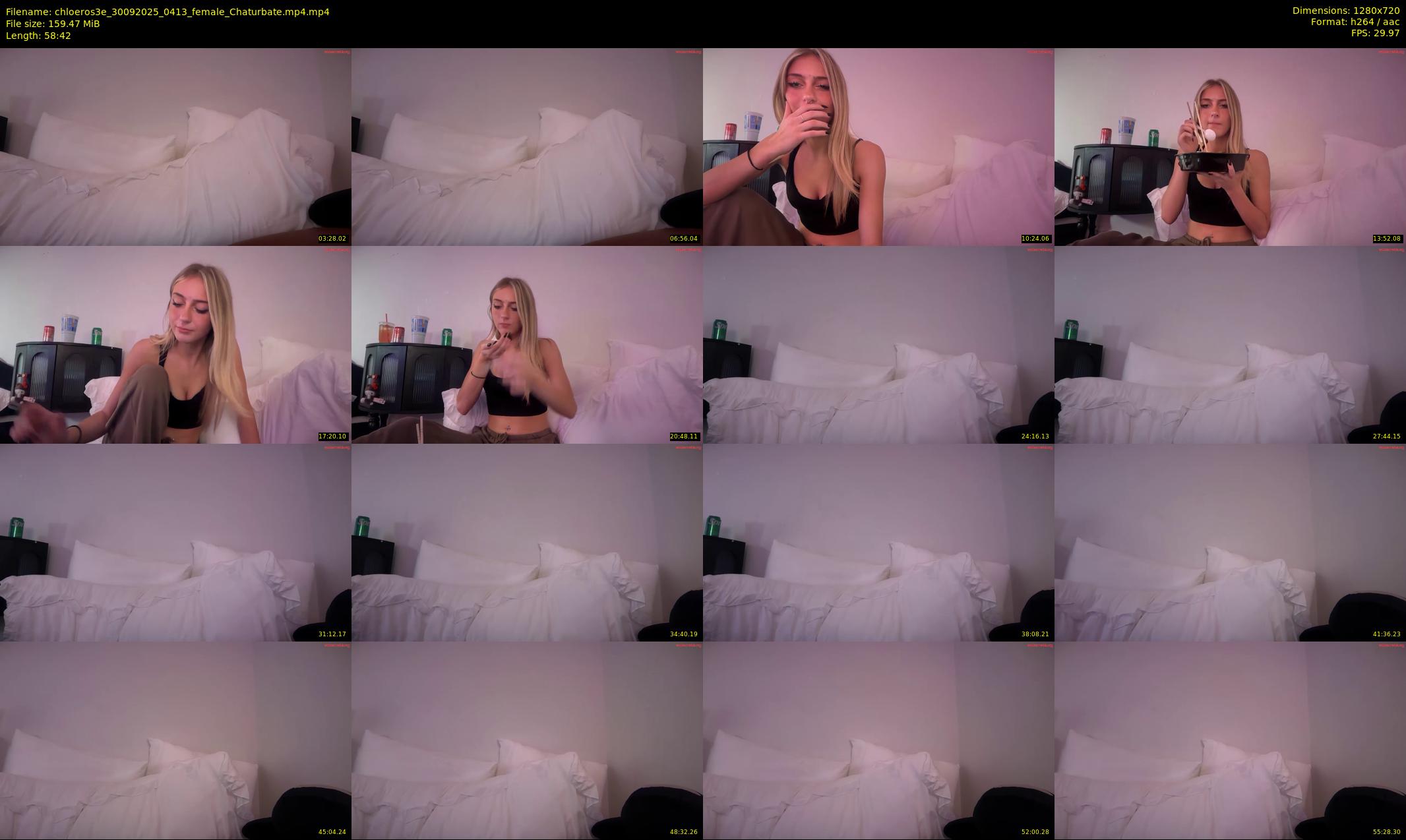 chloeros3e — 59 minute Chaturbate female cam show recording, 720p, Sep 30, 2025