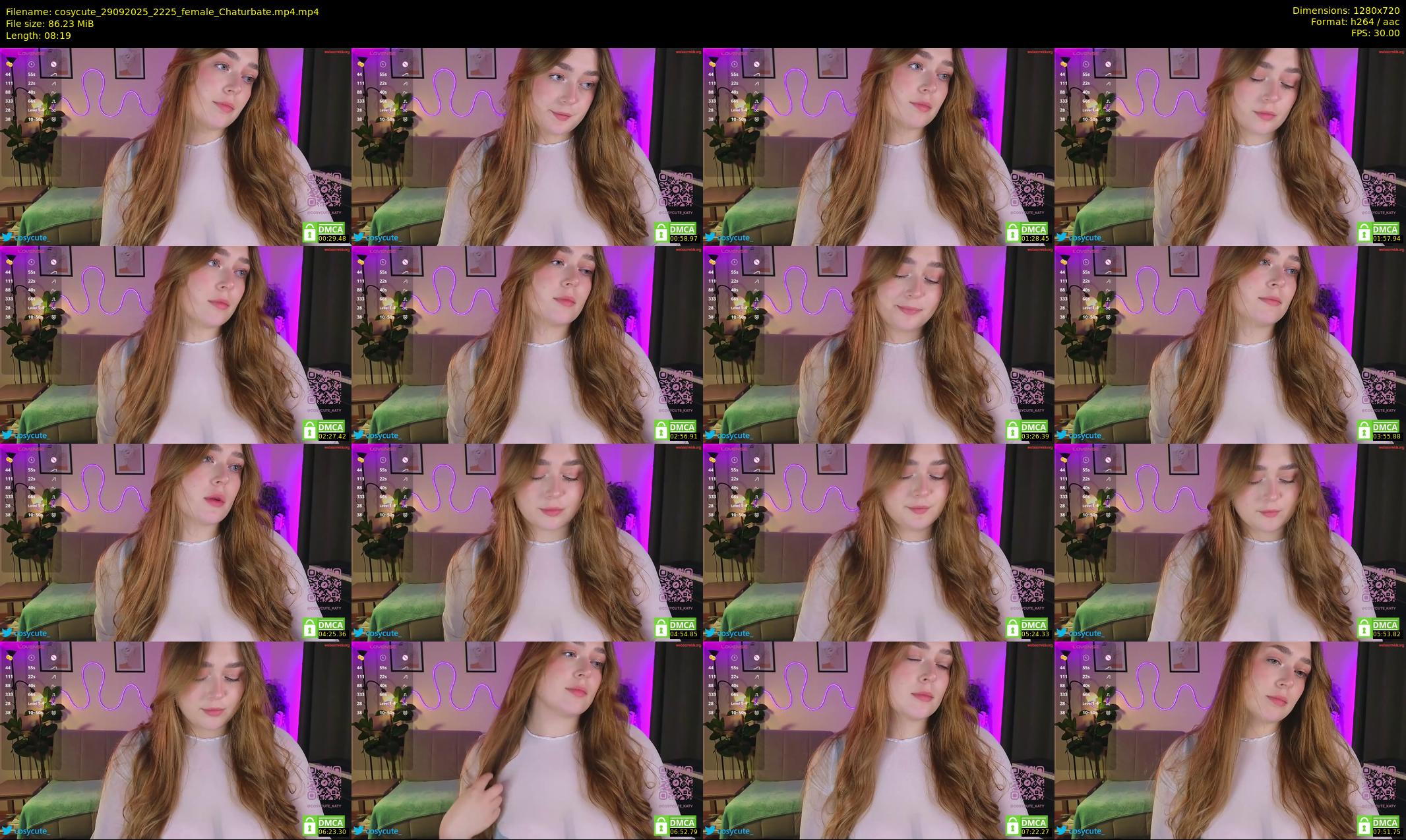 cosycute — 9 minute Chaturbate female cam show recording, 720p, Sep 29, 2025