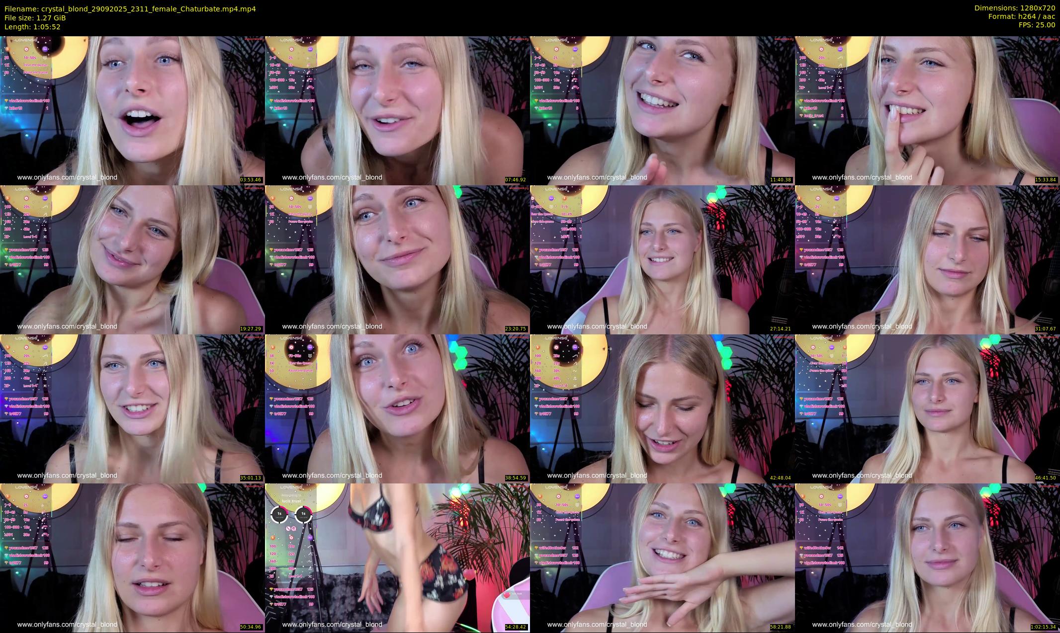 crystal_blond — 66 minute Chaturbate female cam show recording, 720p, Sep 29, 2025