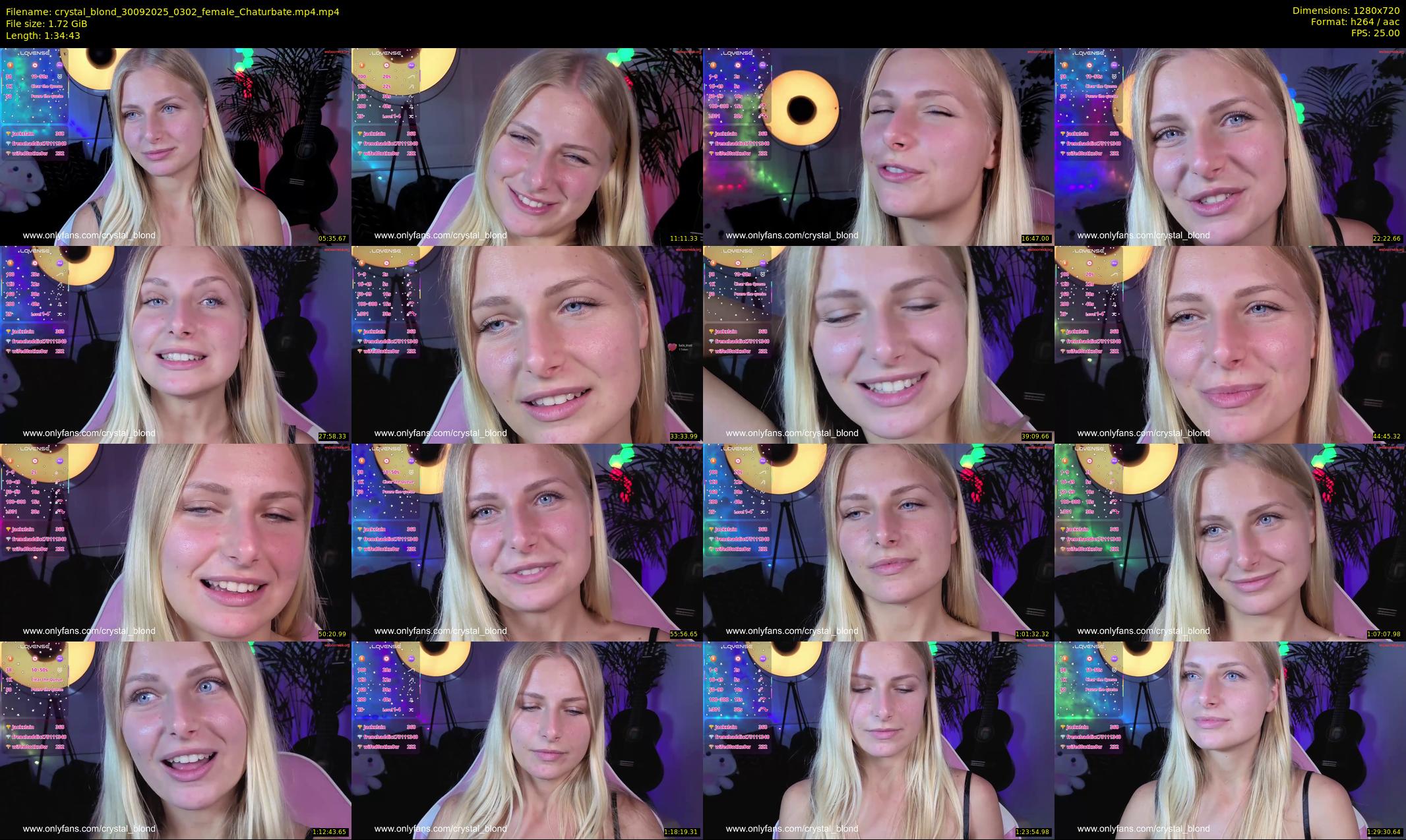 crystal_blond — 95 minute Chaturbate female cam show recording, 720p, Sep 30, 2025