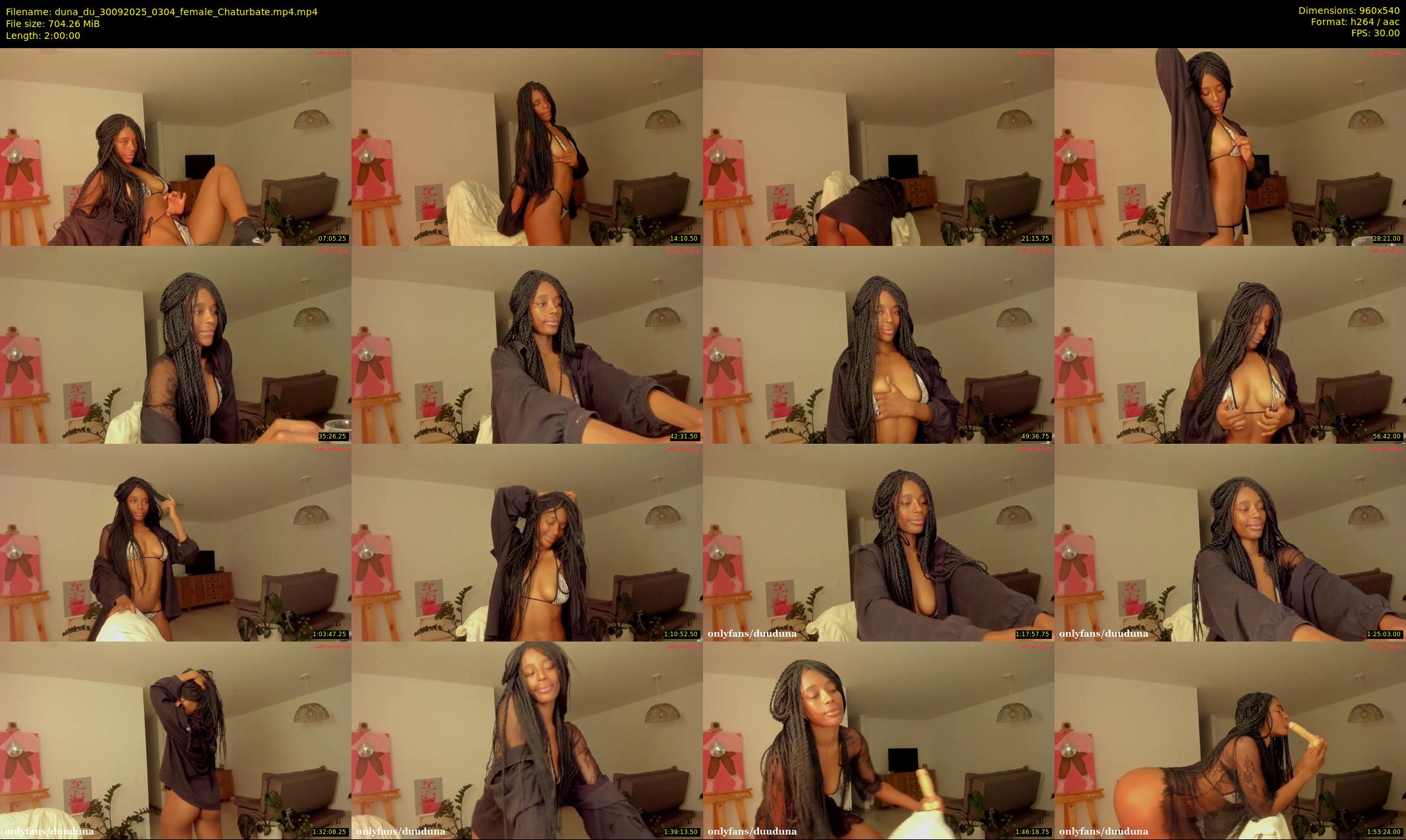 duna_du — 120 minute Chaturbate female cam show recording, 480p, Sep 30, 2025
