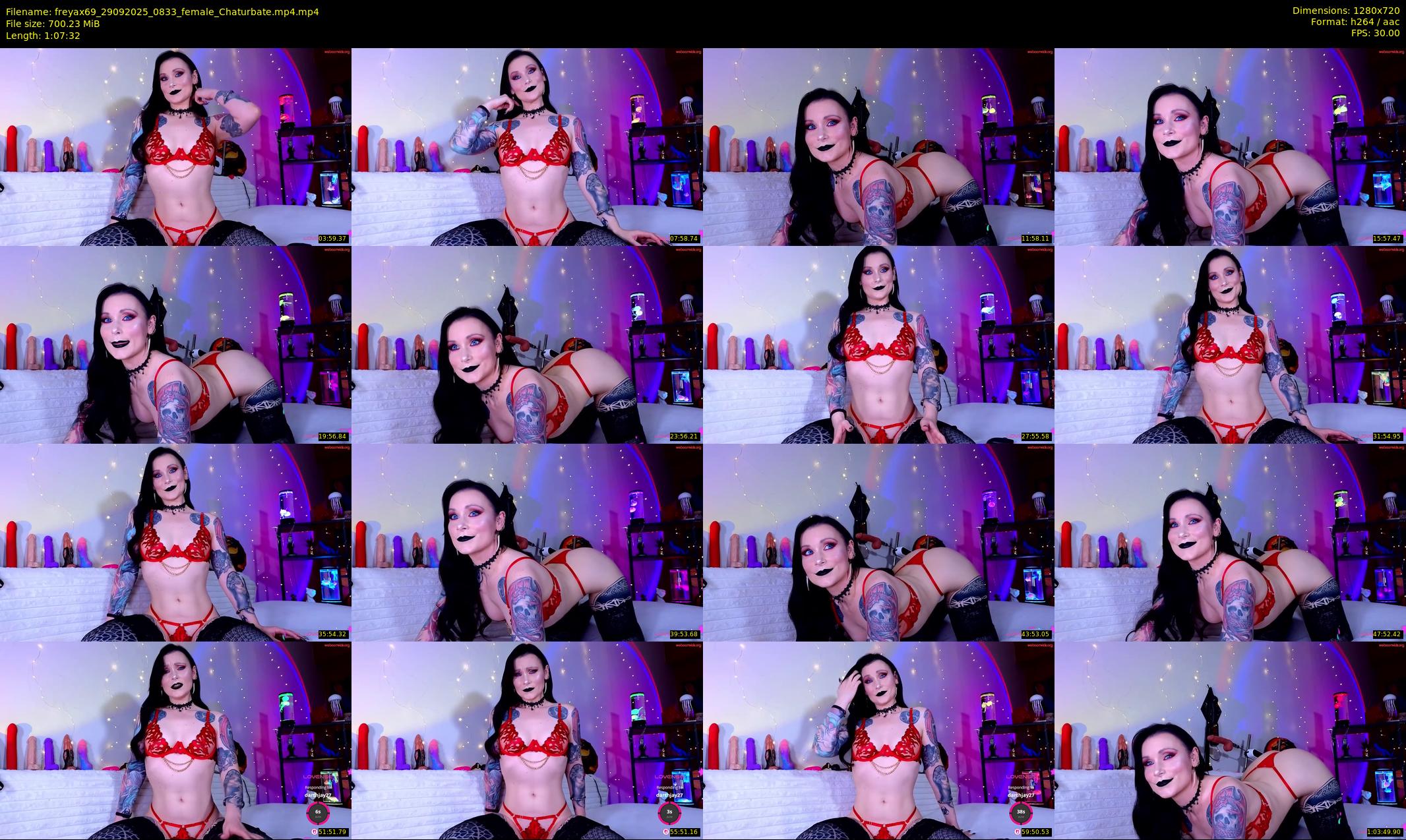 freyax69 — 68 minute Chaturbate female cam show recording, 720p, Sep 29, 2025
