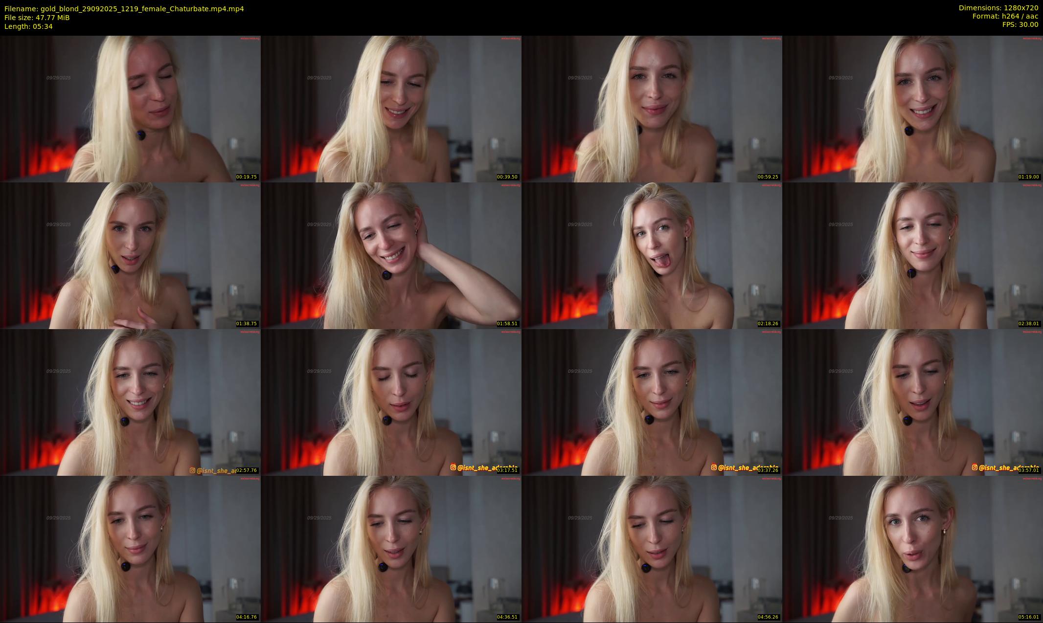 gold_blond — 6 minute Chaturbate female cam show recording, 720p, Sep 29, 2025