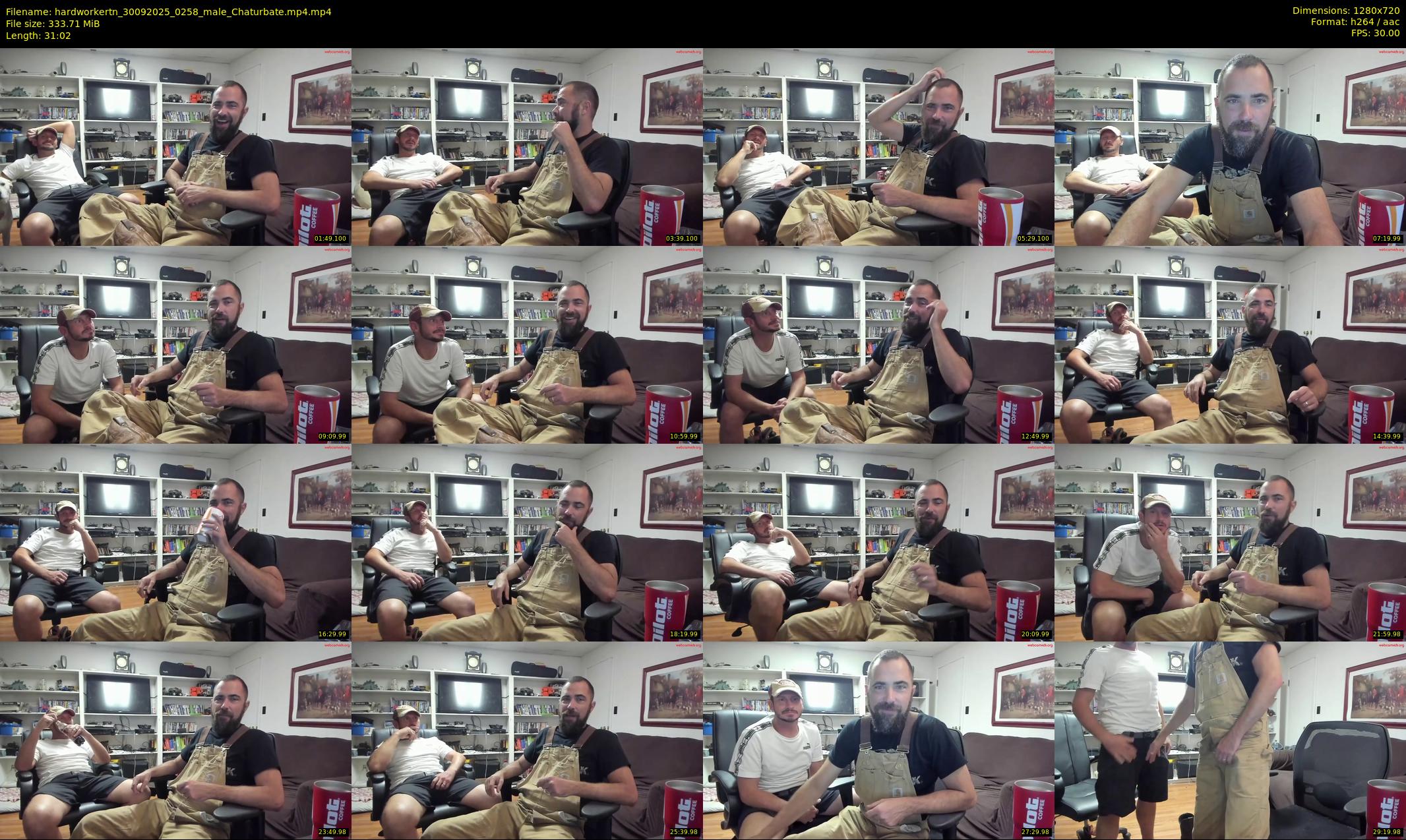 hardworkertn — 32 minute Chaturbate male cam show recording, 720p, Sep 30, 2025