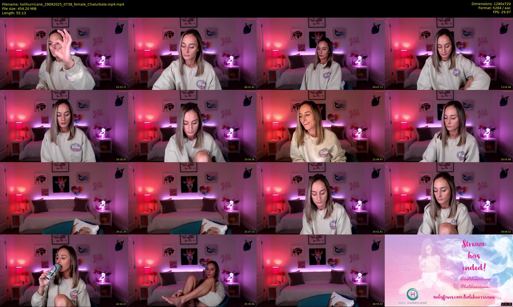 holihurricane — 56 minute Chaturbate female cam show recording, 720p, Sep 29, 2025