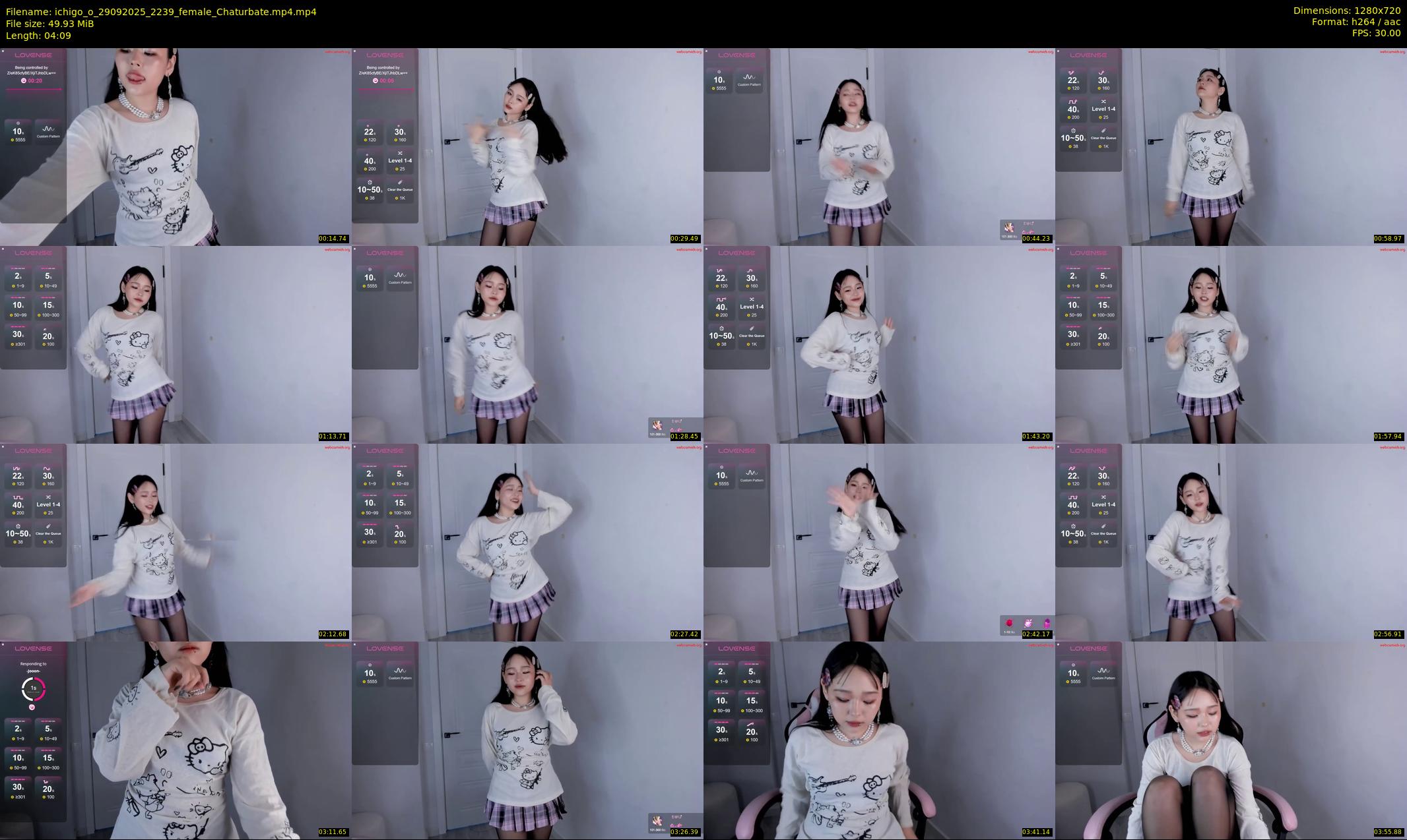 ichigo_o — 5 minute Chaturbate female cam show recording, 720p, Sep 29, 2025