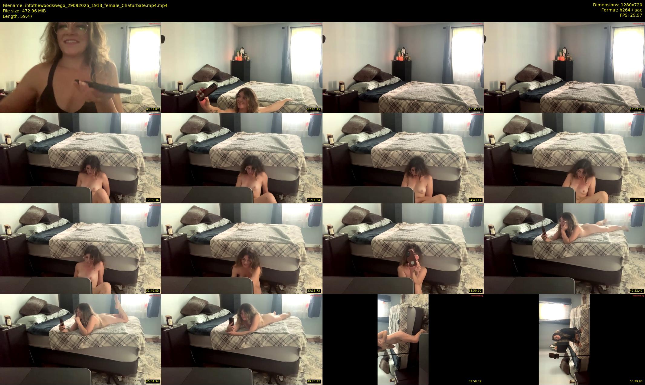 intothewoodswego — 60 minute Chaturbate female cam show recording, 720p, Sep 29, 2025