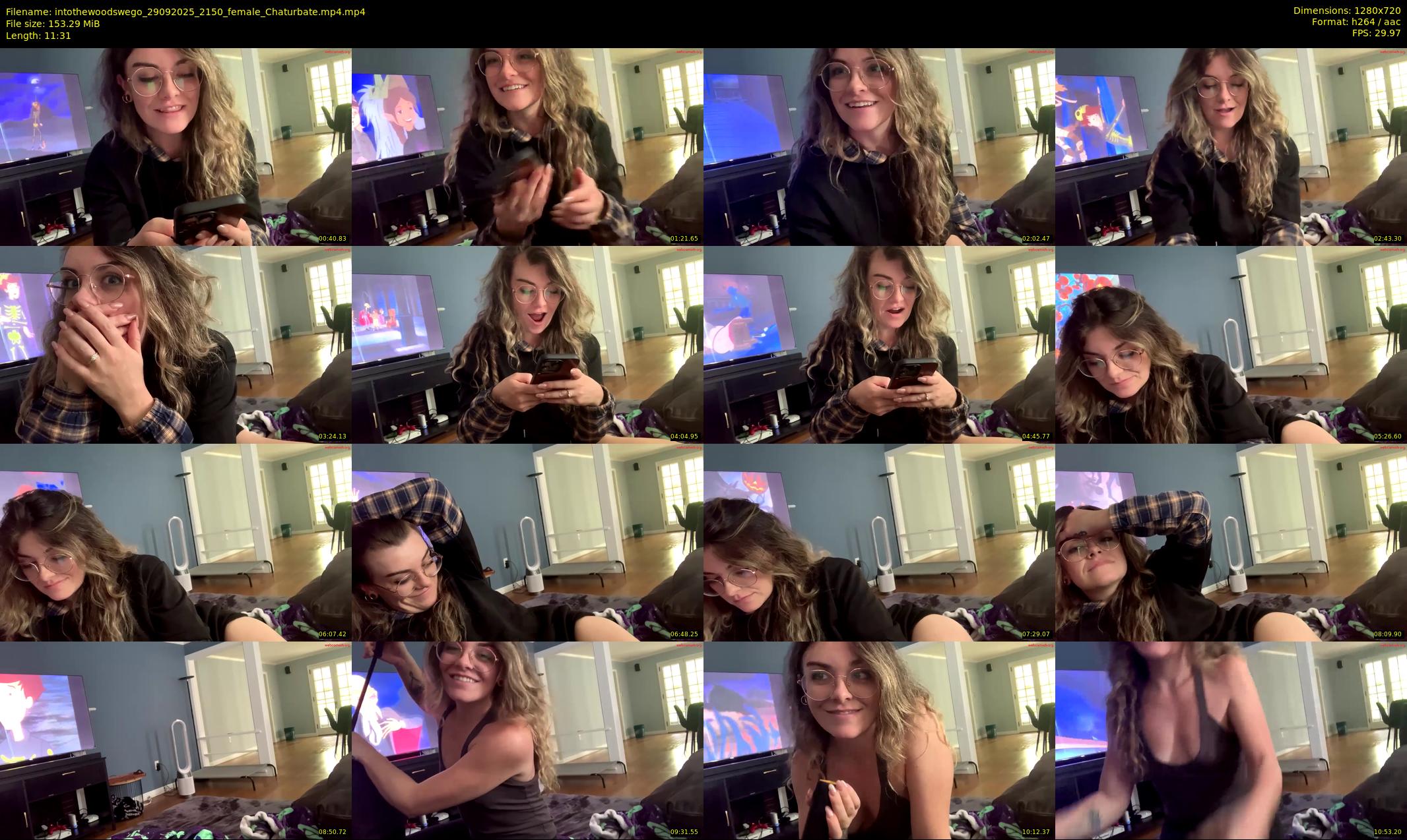 intothewoodswego — 12 minute Chaturbate female cam show recording, 720p, Sep 29, 2025