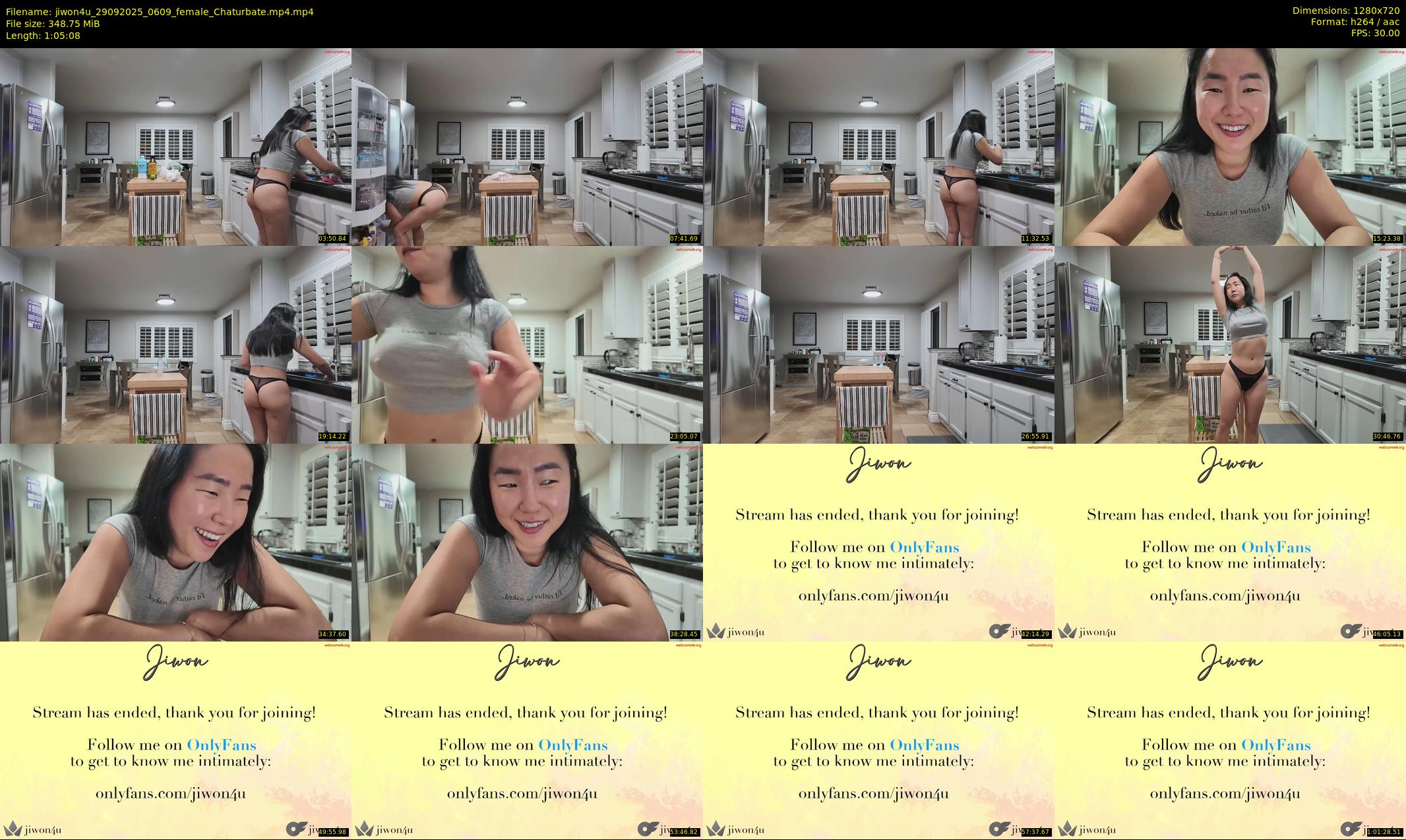 jiwon4u — 66 minute Chaturbate female cam show recording, 720p, Sep 29, 2025