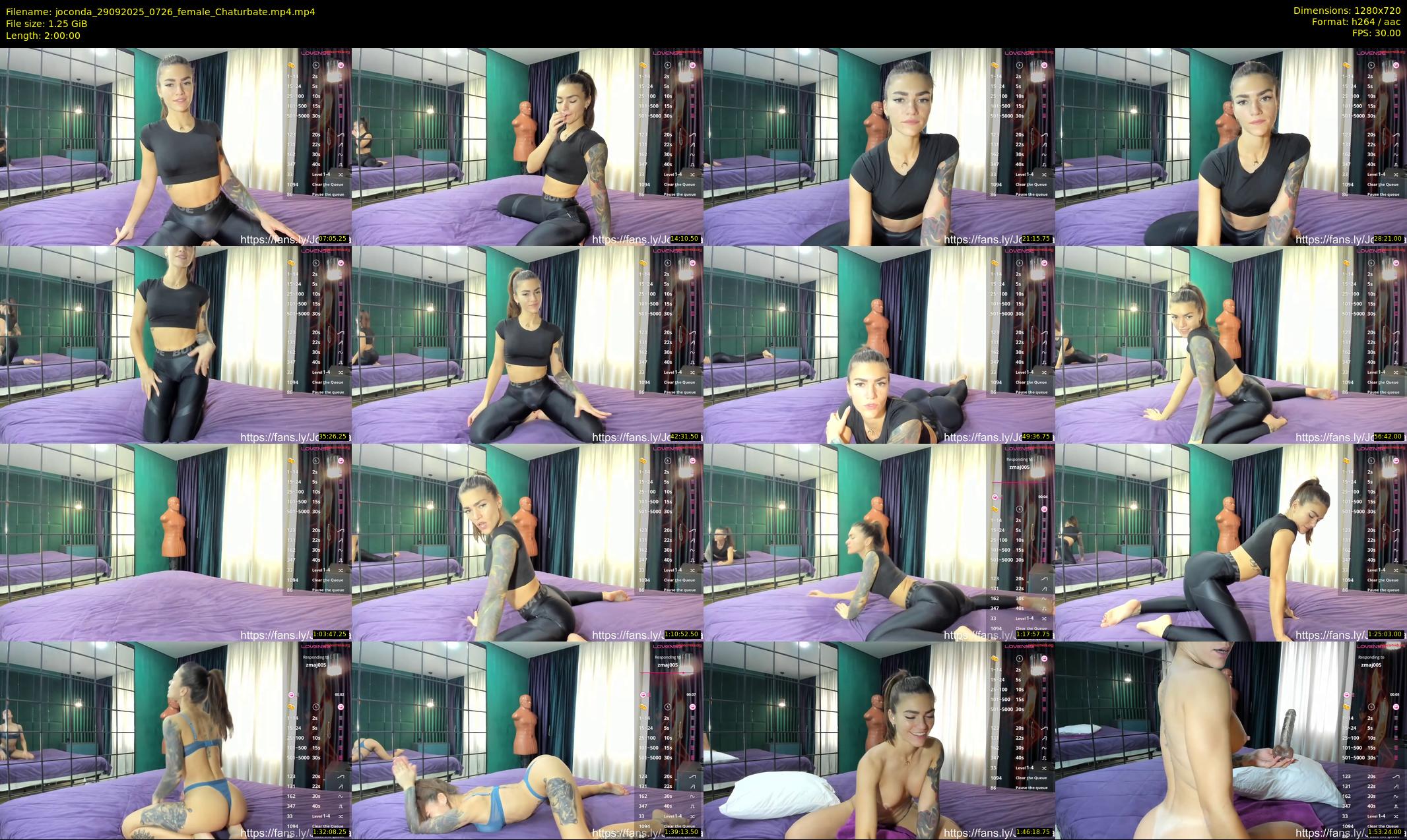 joconda — 120 minute Chaturbate female cam show recording, 720p, Sep 29, 2025