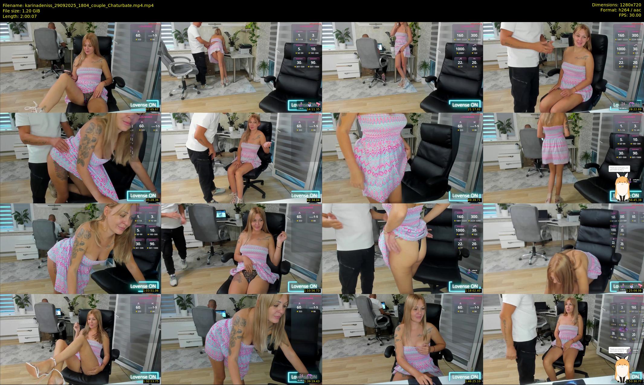 karinadeniss — 121 minute Chaturbate couple cam show recording, 720p, Sep 29, 2025