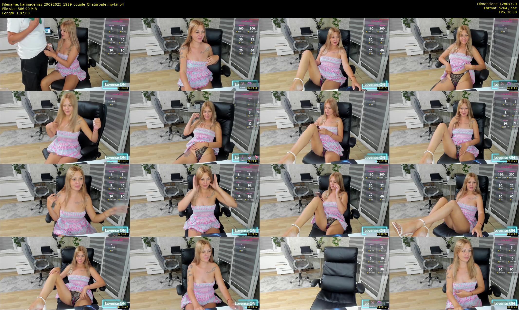 karinadeniss — 63 minute Chaturbate couple cam show recording, 720p, Sep 29, 2025