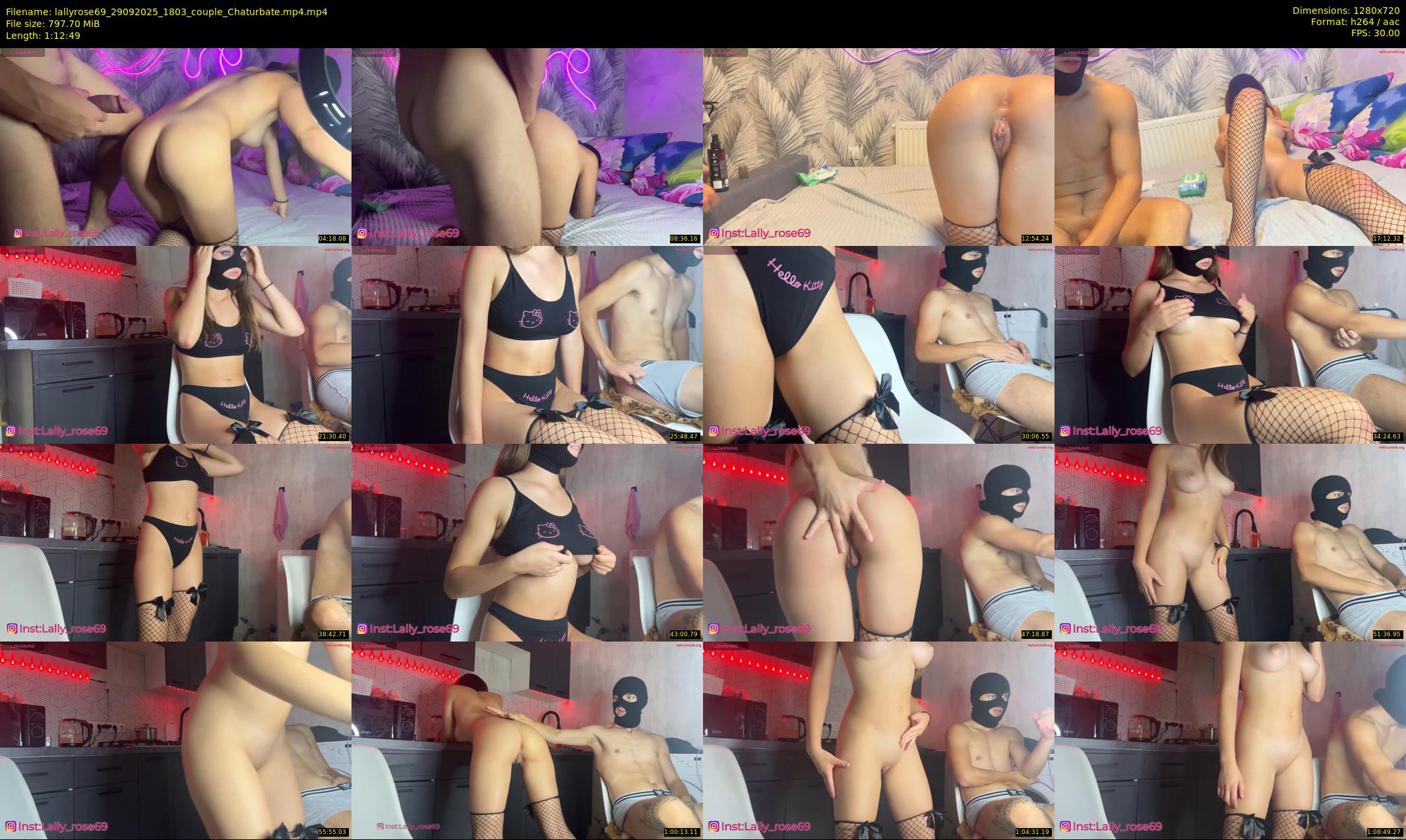 lallyrose69 — 73 minute Chaturbate couple cam show recording, 720p, Sep 29, 2025