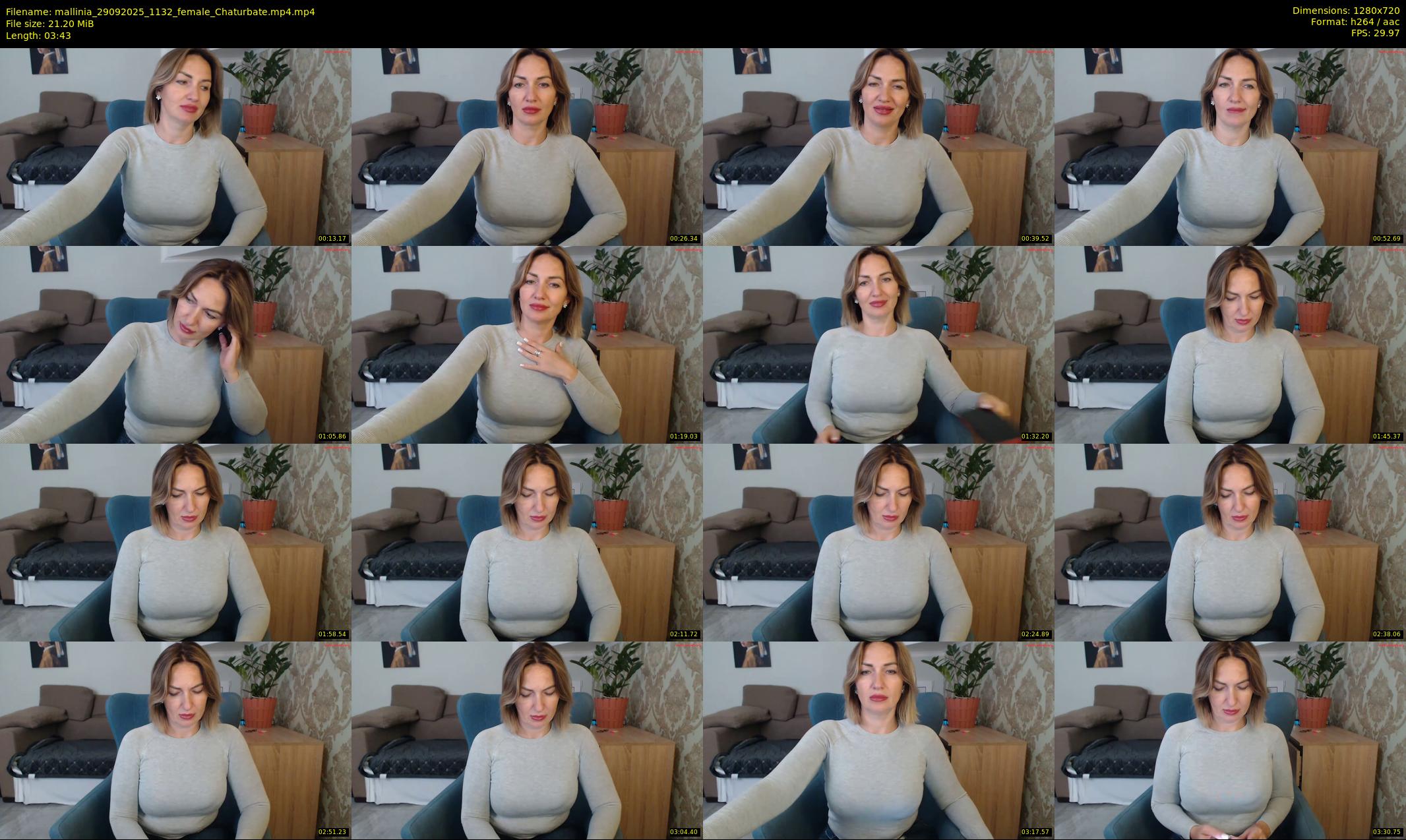 mallinia — 4 minute Chaturbate female cam show recording, 720p, Sep 29, 2025
