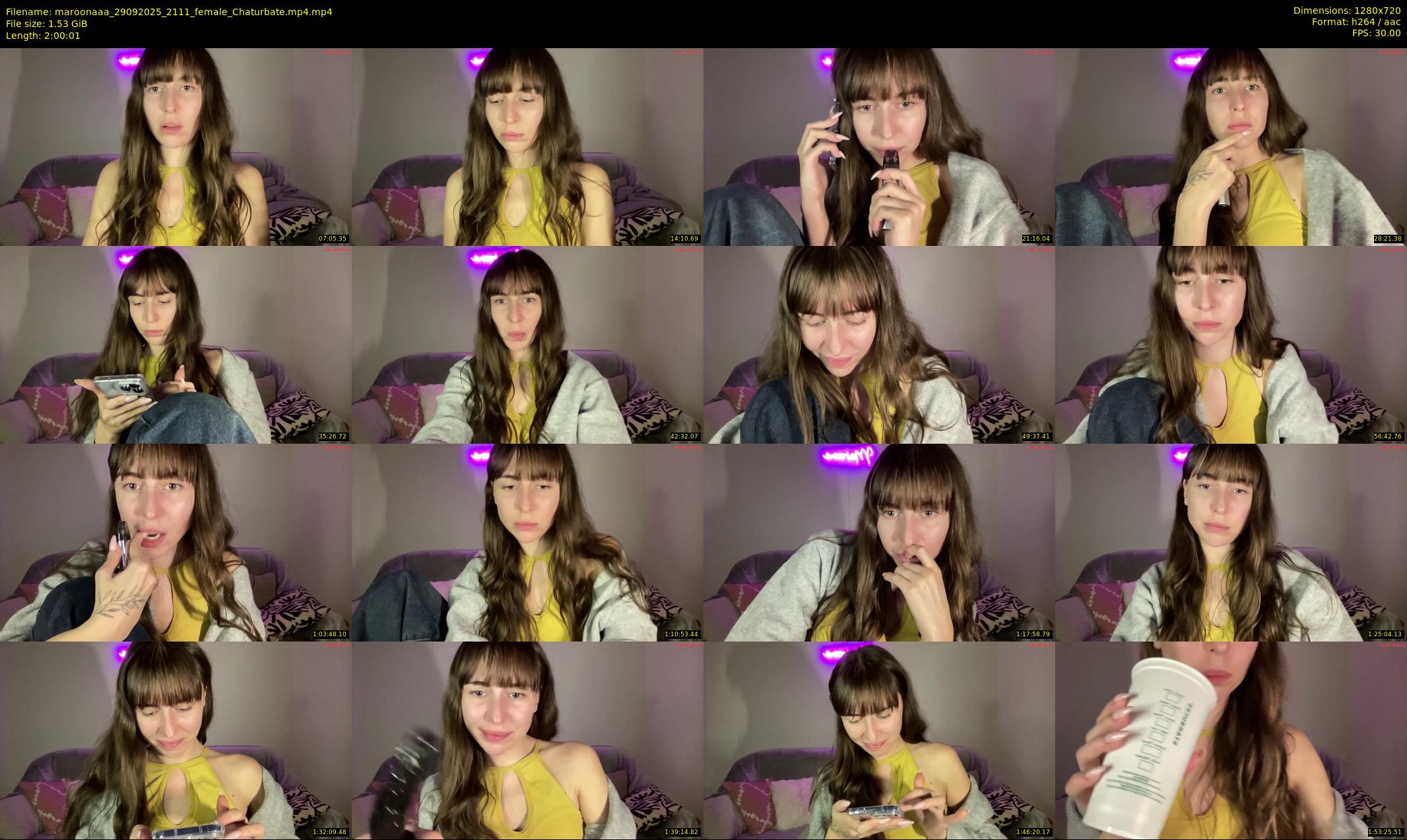 maroonaaa — 121 minute Chaturbate female cam show recording, 720p, Sep 29, 2025