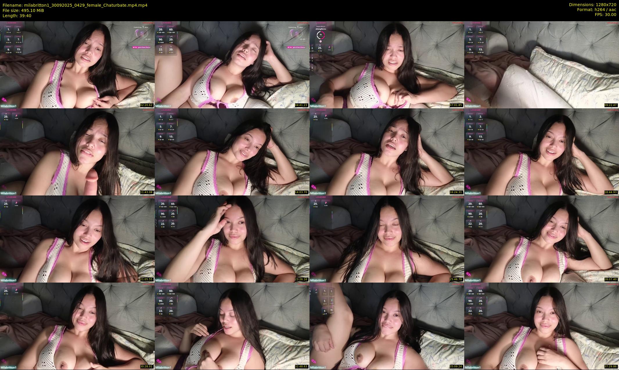 milabritton1 — 40 minute Chaturbate female cam show recording, 720p, Sep 30, 2025