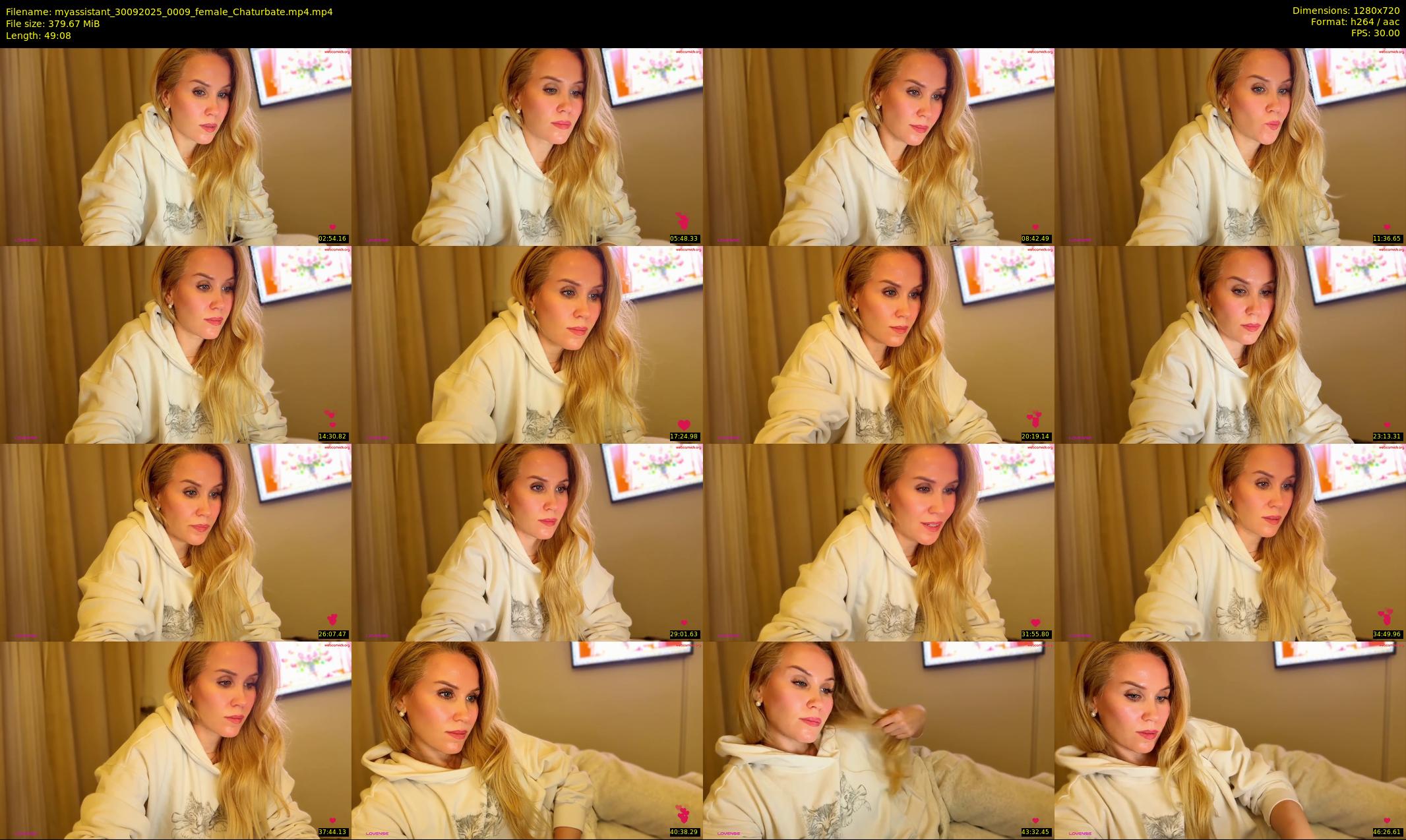 myassistant — 50 minute Chaturbate female cam show recording, 720p, Sep 30, 2025