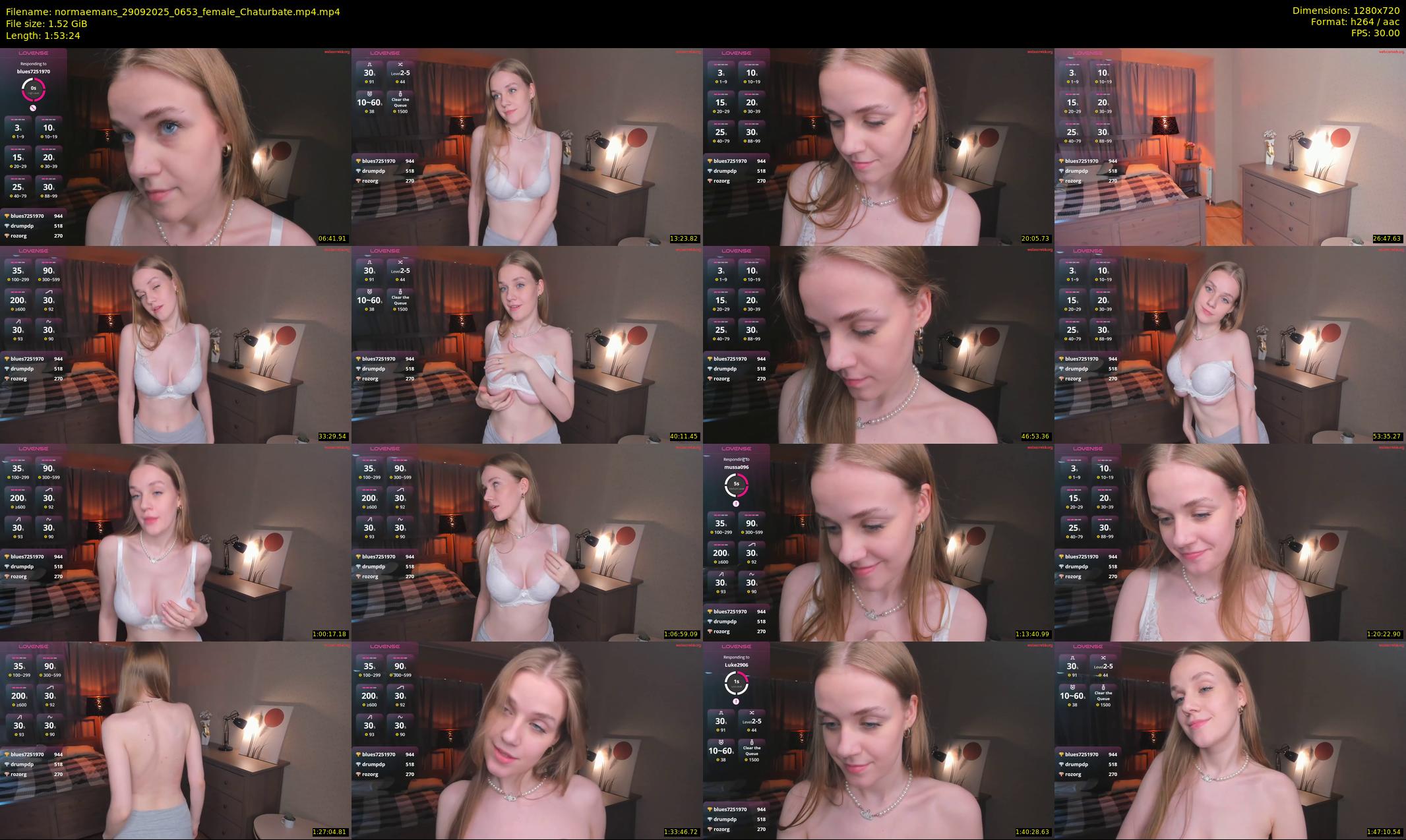 normaemans — 114 minute Chaturbate female cam show recording, 720p, Sep 29, 2025