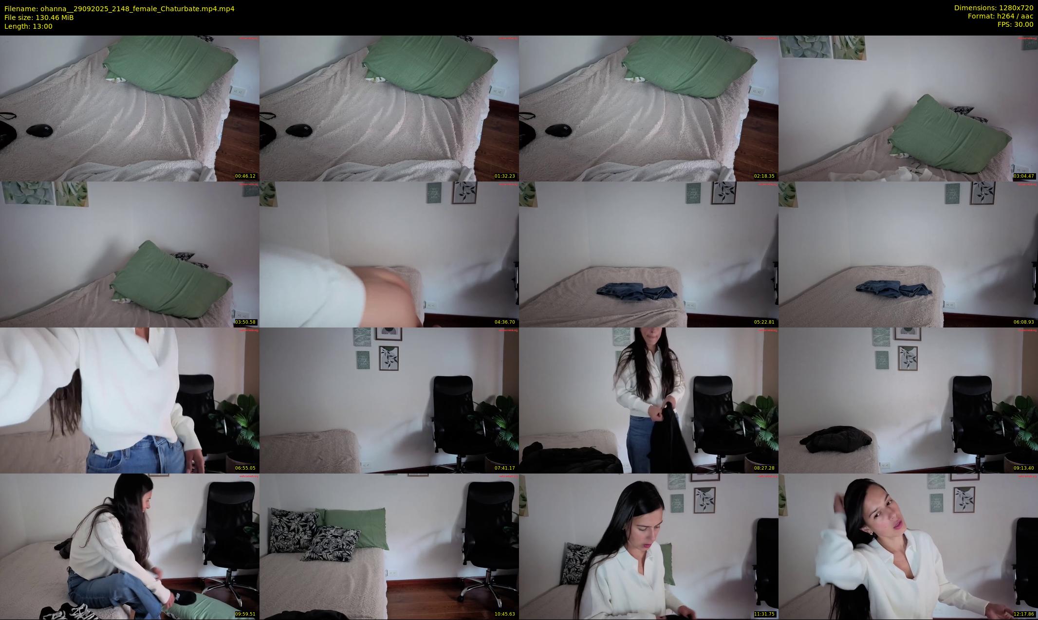 ohanna_ — 13 minute Chaturbate female cam show recording, 720p, Sep 29, 2025
