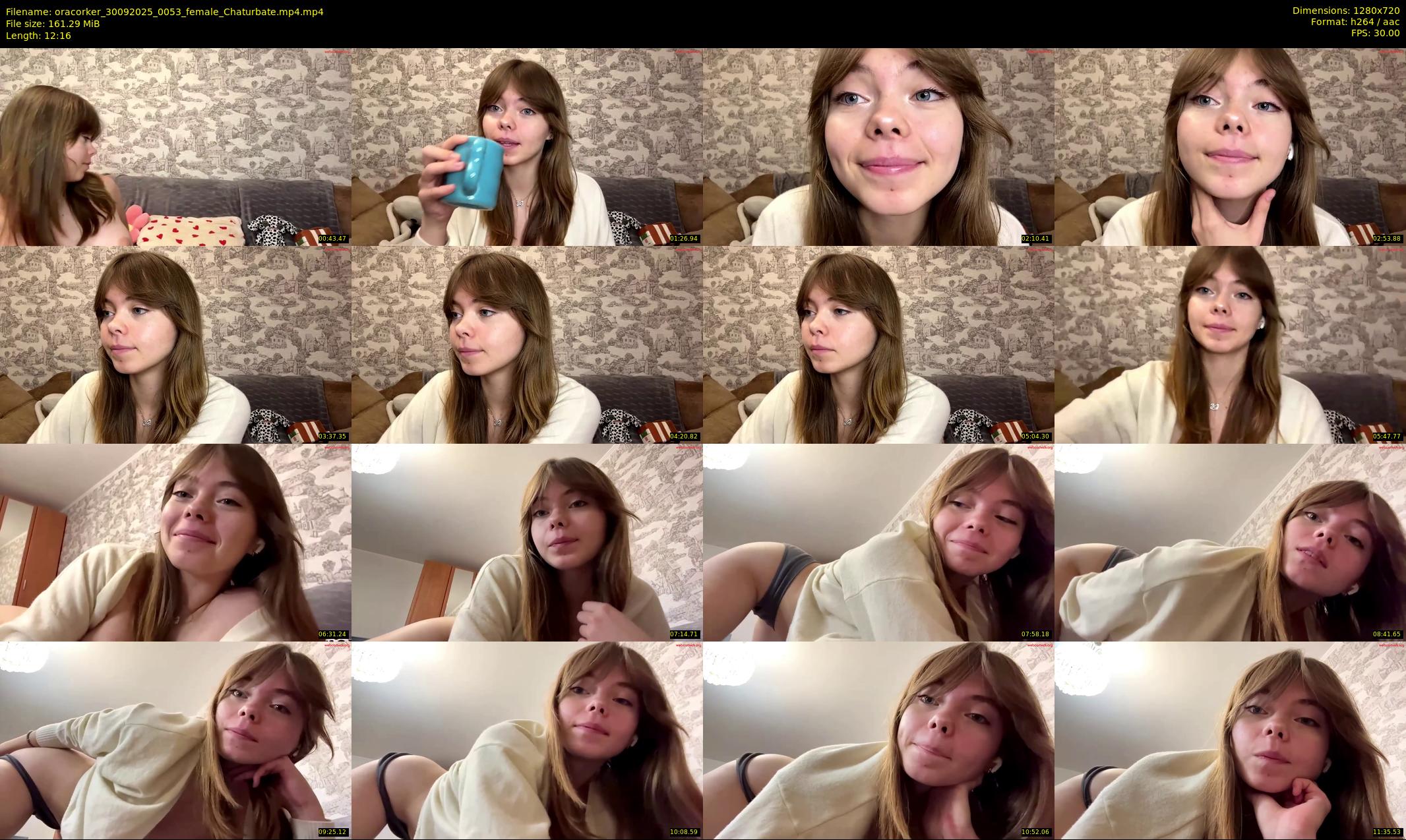 oracorker — 13 minute Chaturbate female cam show recording, 720p, Sep 30, 2025