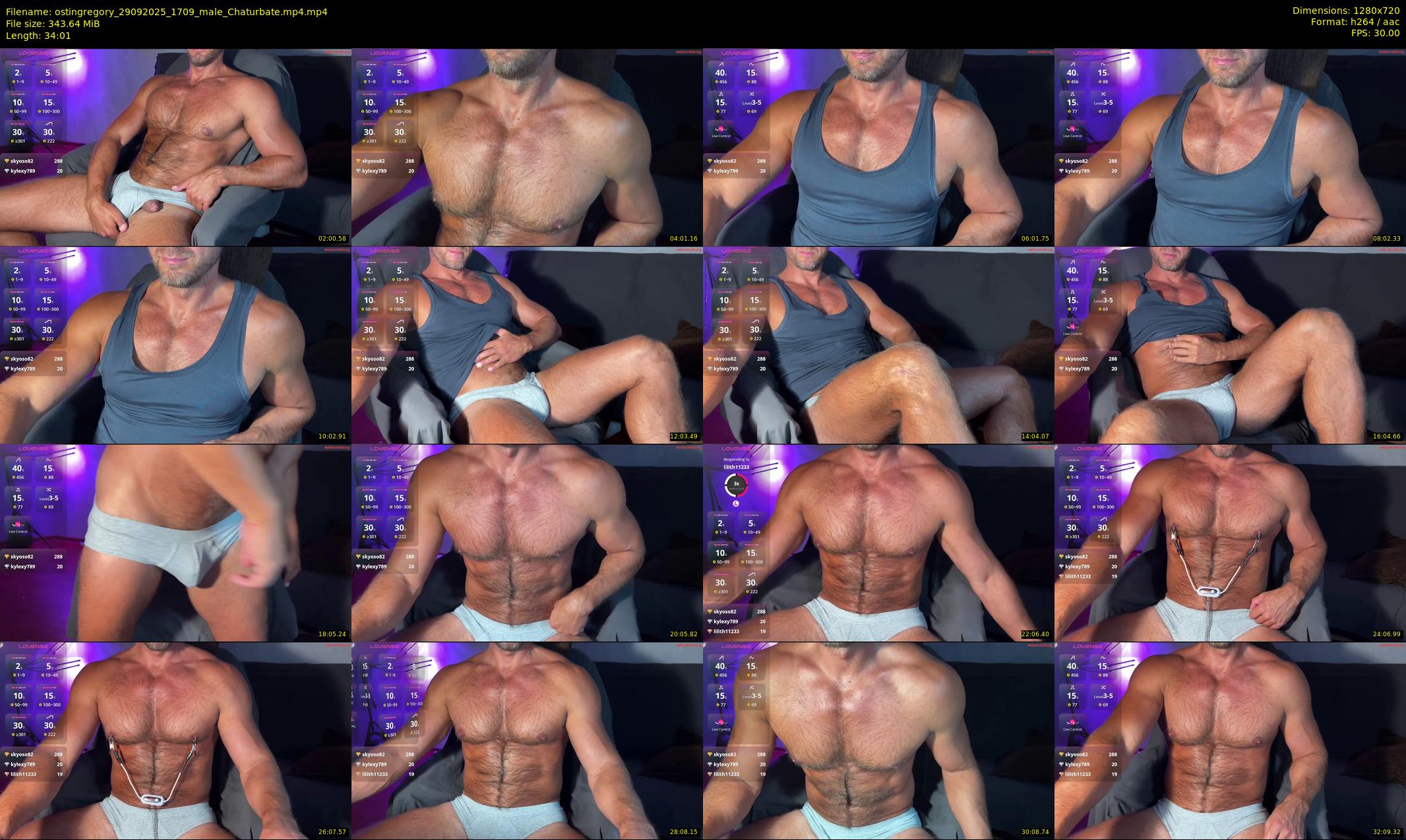 ostingregory — 35 minute Chaturbate male cam show recording, 720p, Sep 29, 2025