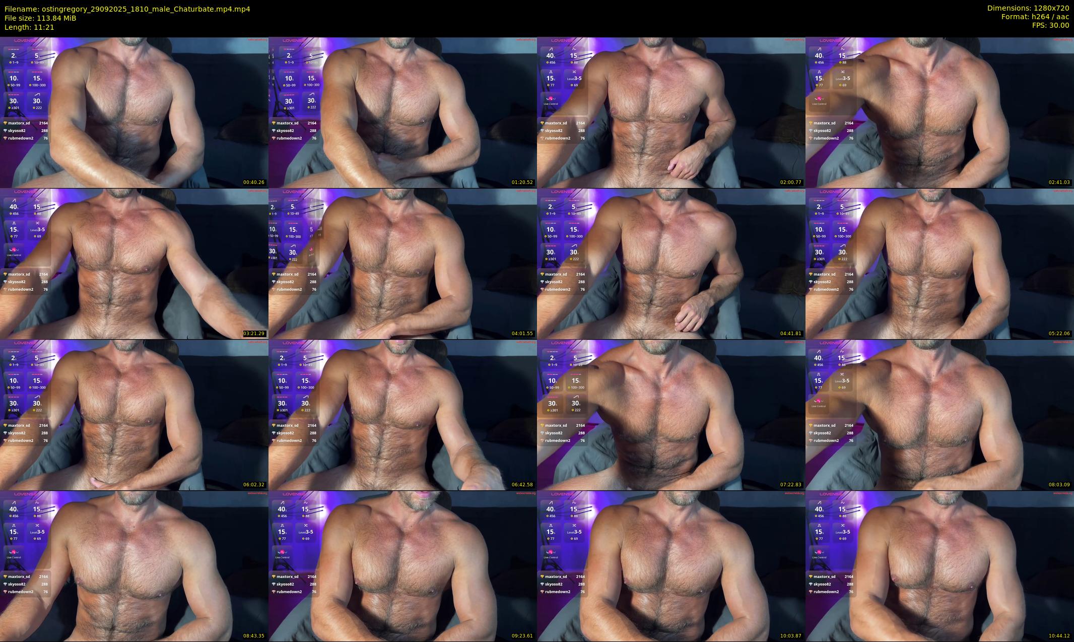 ostingregory — 12 minute Chaturbate male cam show recording, 720p, Sep 29, 2025