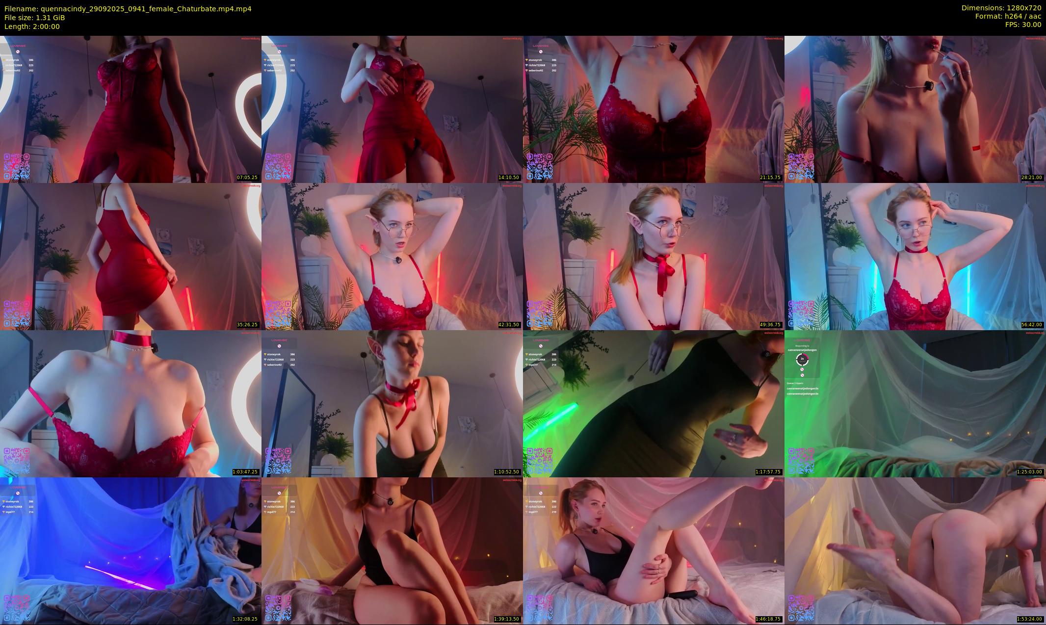 quennacindy — 120 minute Chaturbate female cam show recording, 720p, Sep 29, 2025